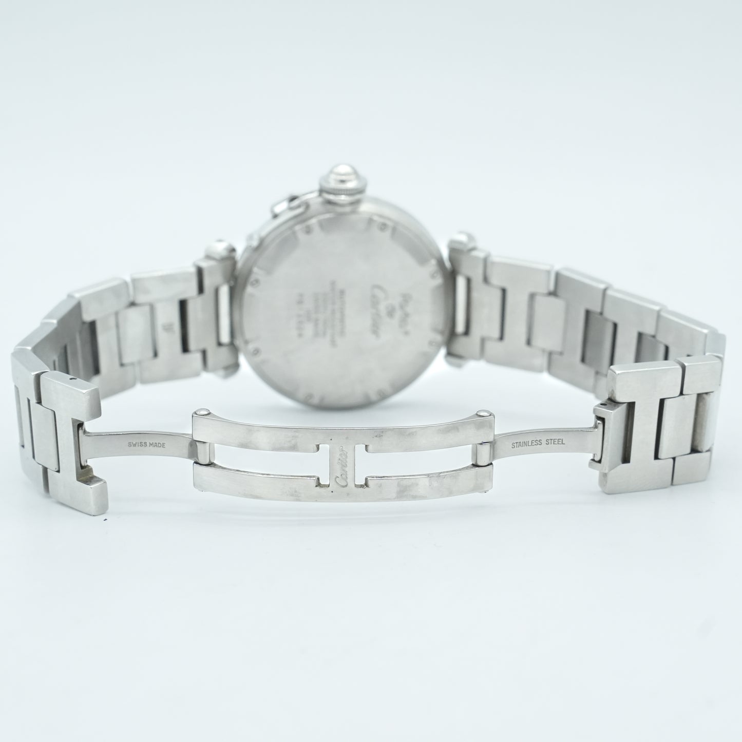 Cartier Pasha C Silver Unisex Adult Watch - Ref. W31010M7 Steel 35mm