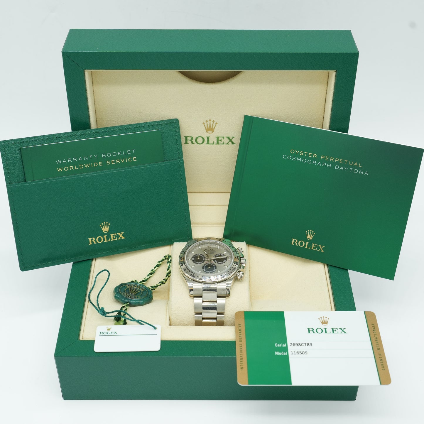 Rolex Cosmograph Daytona, 40mm White Gold/Silver Dial 116509