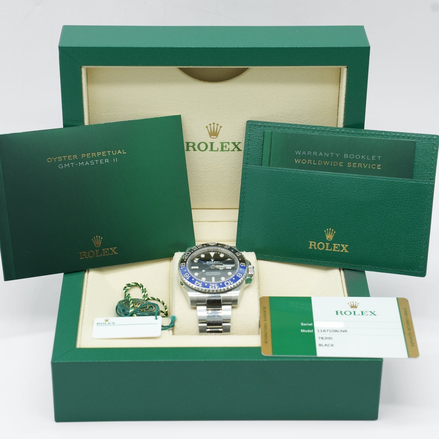 Rolex GMT-Master II BATMAN Stainless Steel Blue Black OYSTER 40mm 116710BLNR