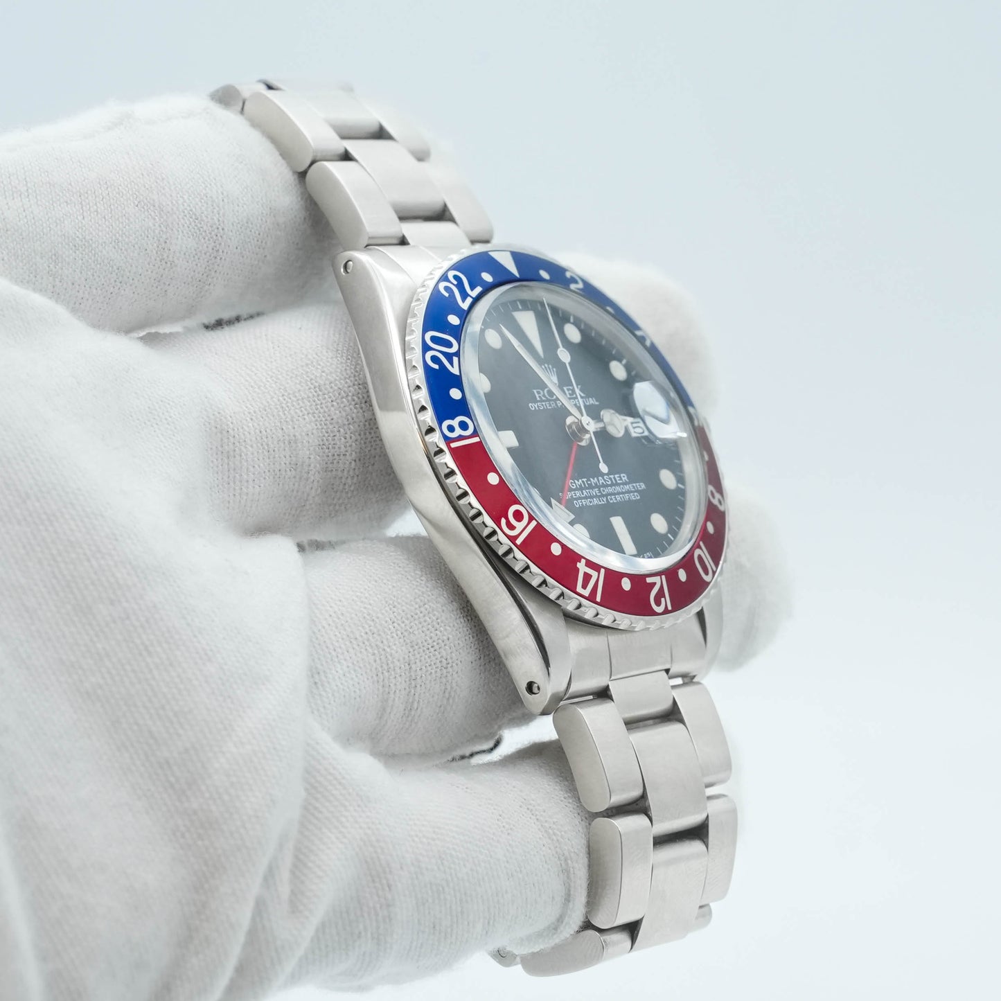 Rolex GMT Master 1675 Stainless Steel Pepsi Bezel Automatic