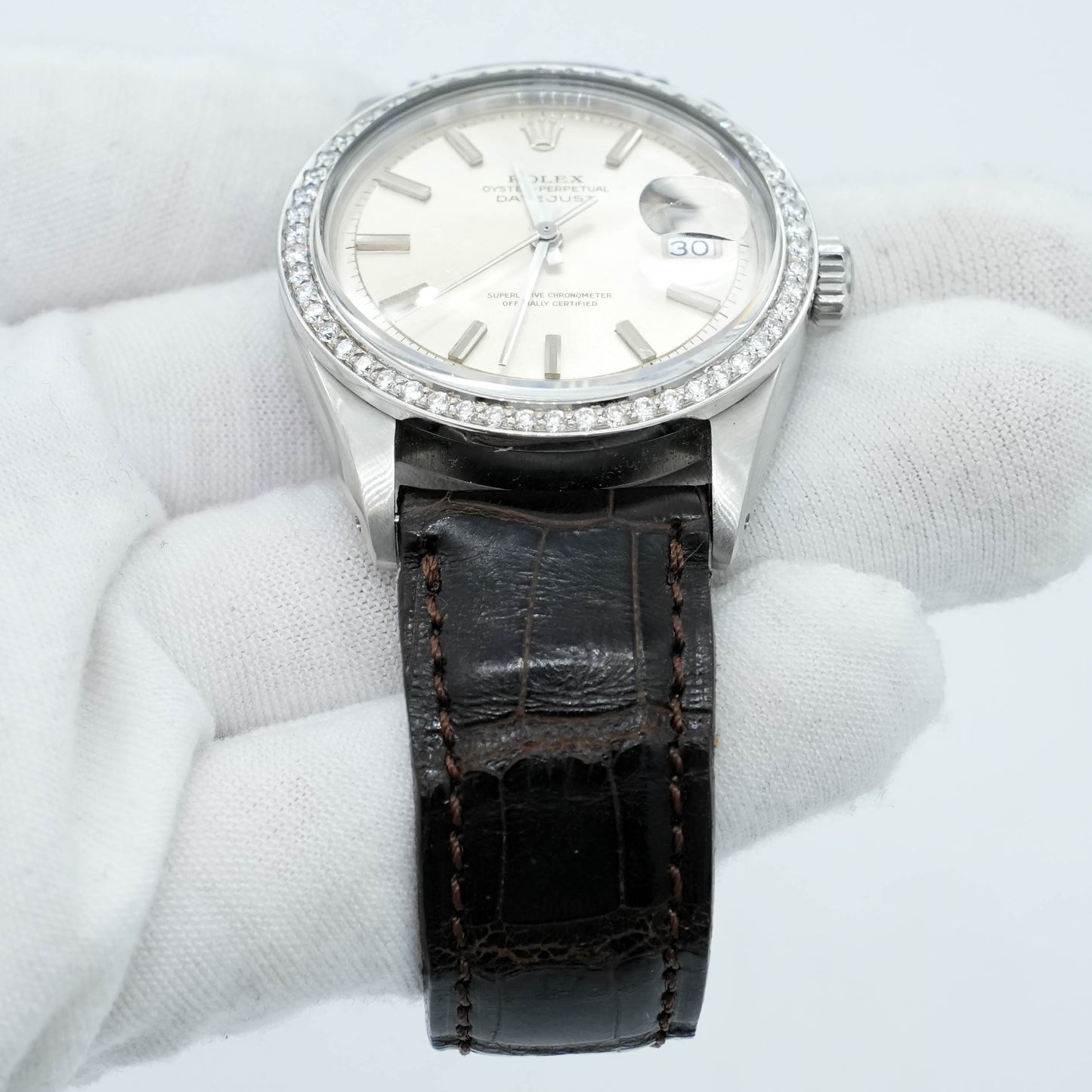 Rolex DateJust 1601 36mm Custom Diamond Bezel 1966
