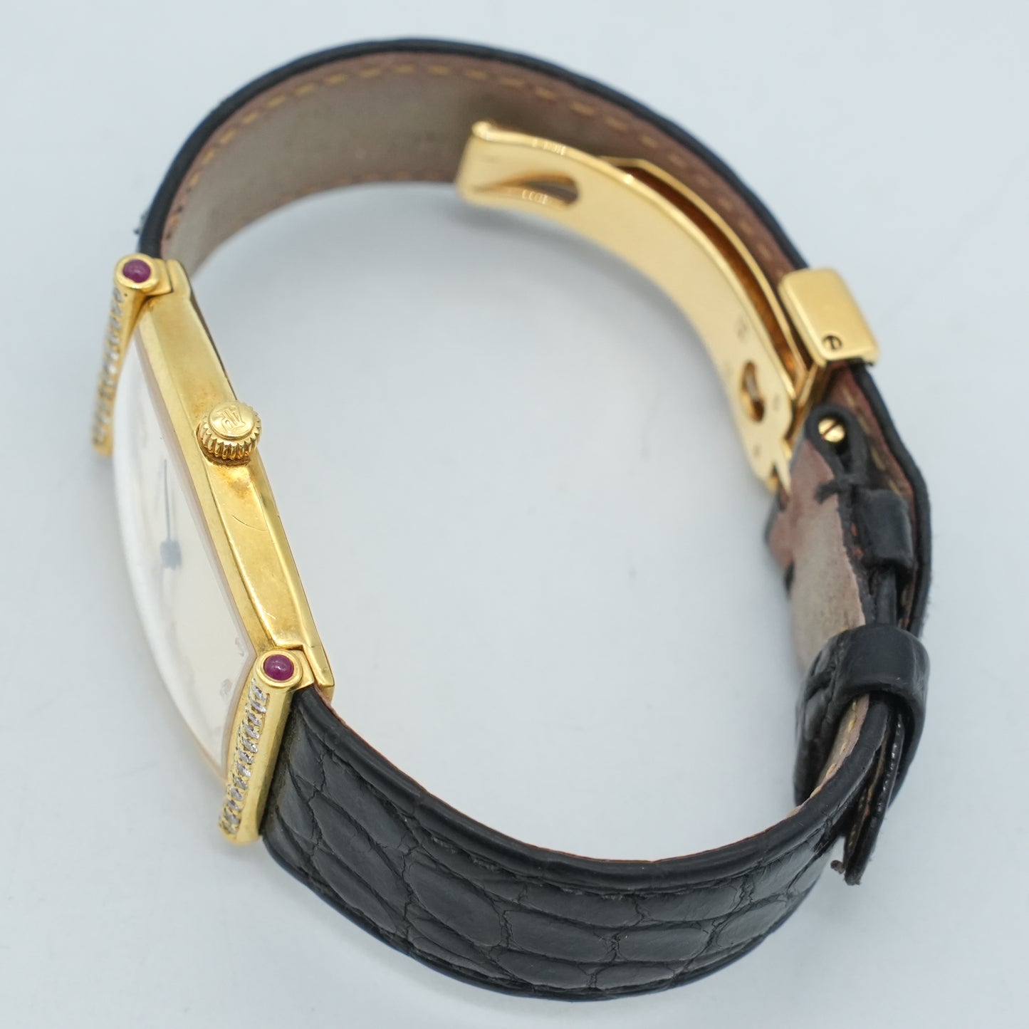 Audemars Piguet Carnegie 14941 diamond bezel ladies watch 18kt yellow gold