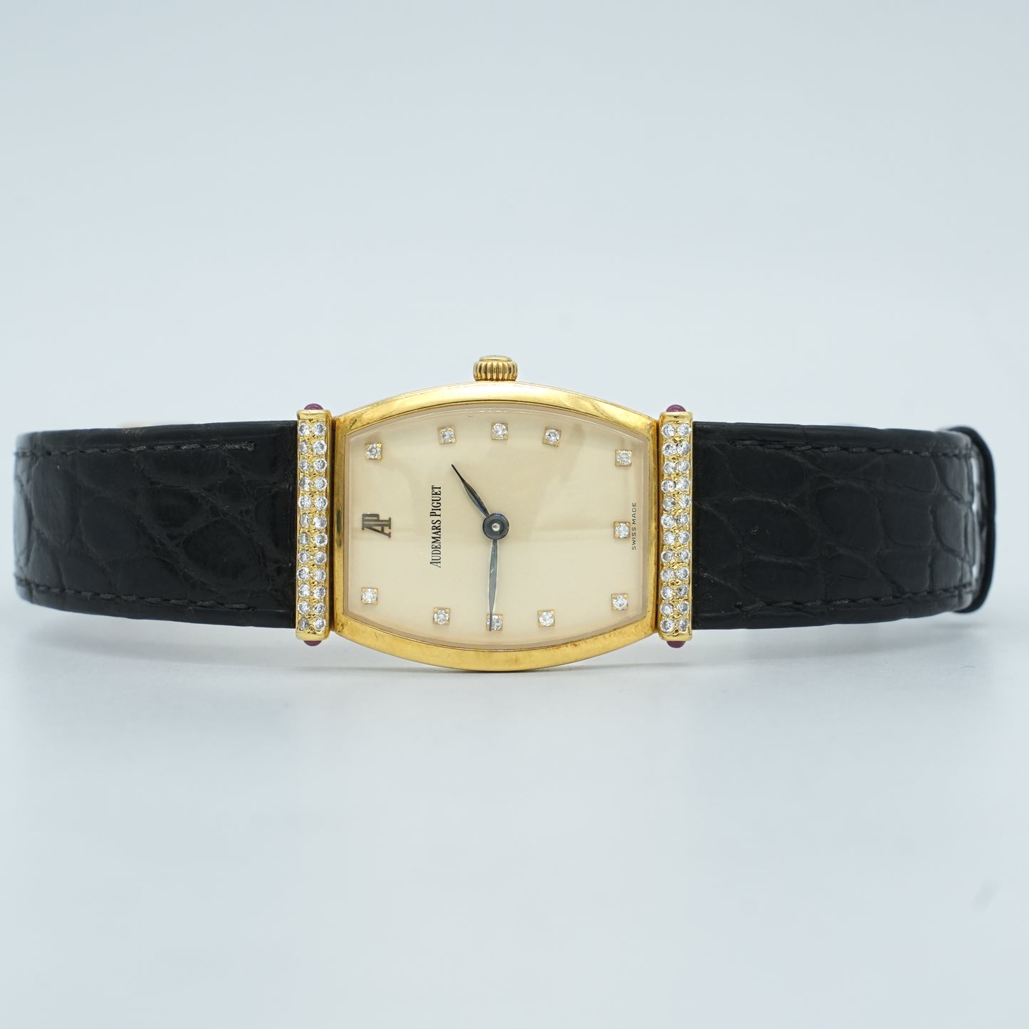 Audemars Piguet Carnegie 14941 diamond bezel ladies watch 18kt yellow gold