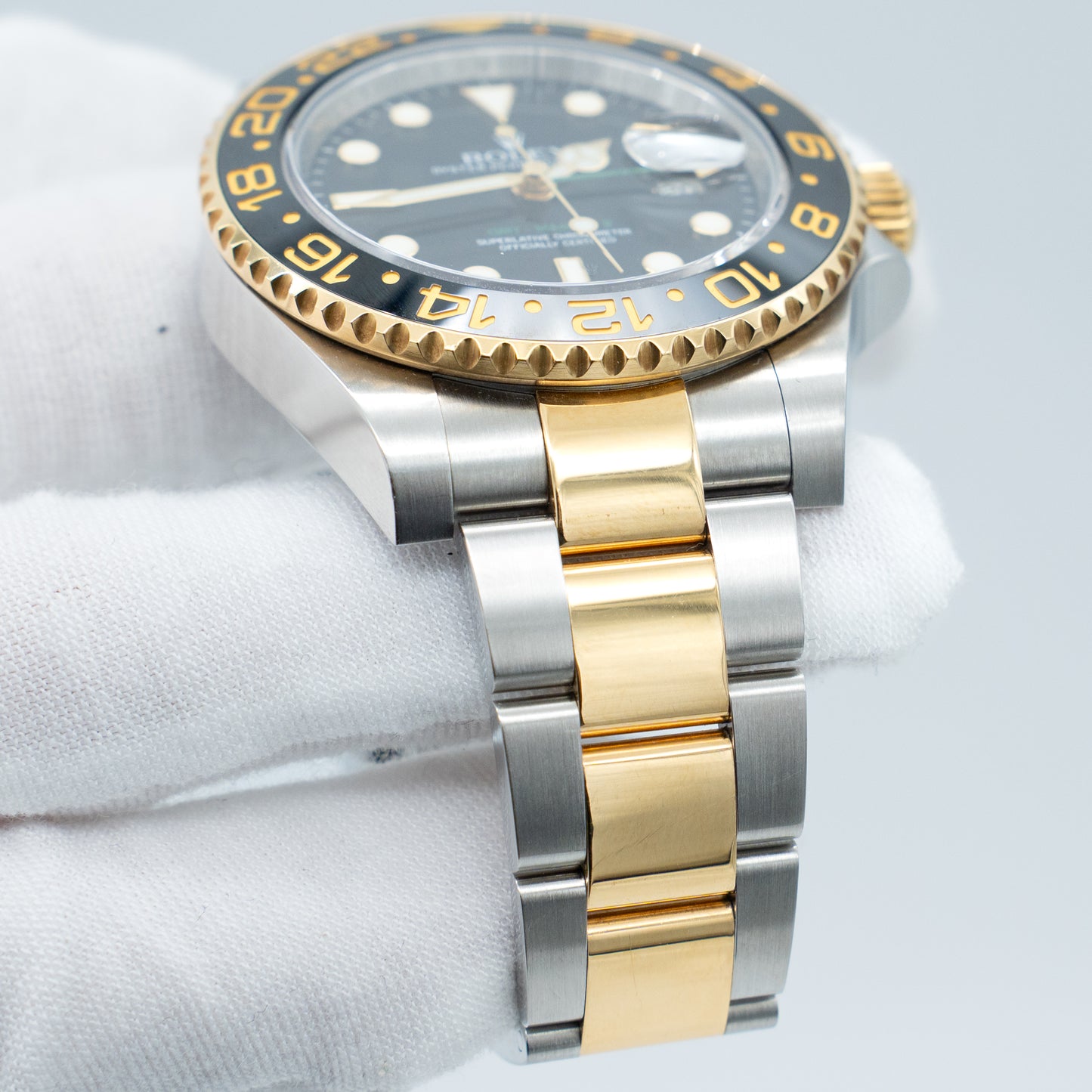 Rolex GMT-Master II Gold & Steel 116713LN Oyster Bracelet Black Dial