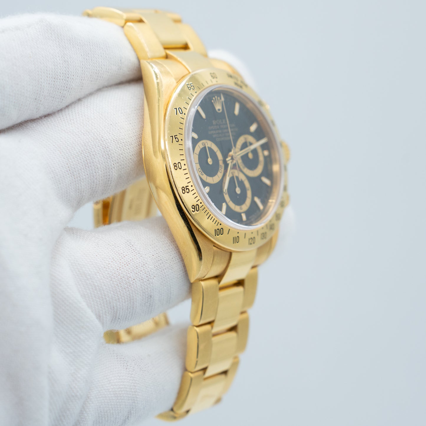 Rolex Daytona Yellow Gold Zenith Dial Mens Watch 16528