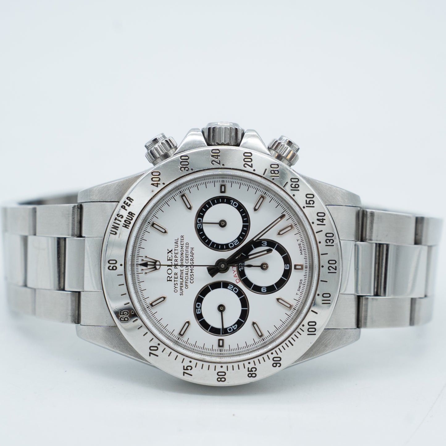 Rolex Daytona Zenith Stainless Steel Oyster Automatic White
