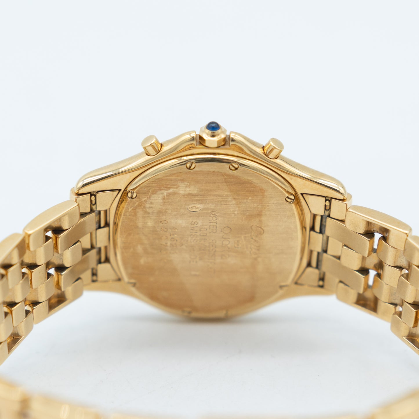 Cartier Cougar Chronograph 11621 Yellow Gold Silver Dial