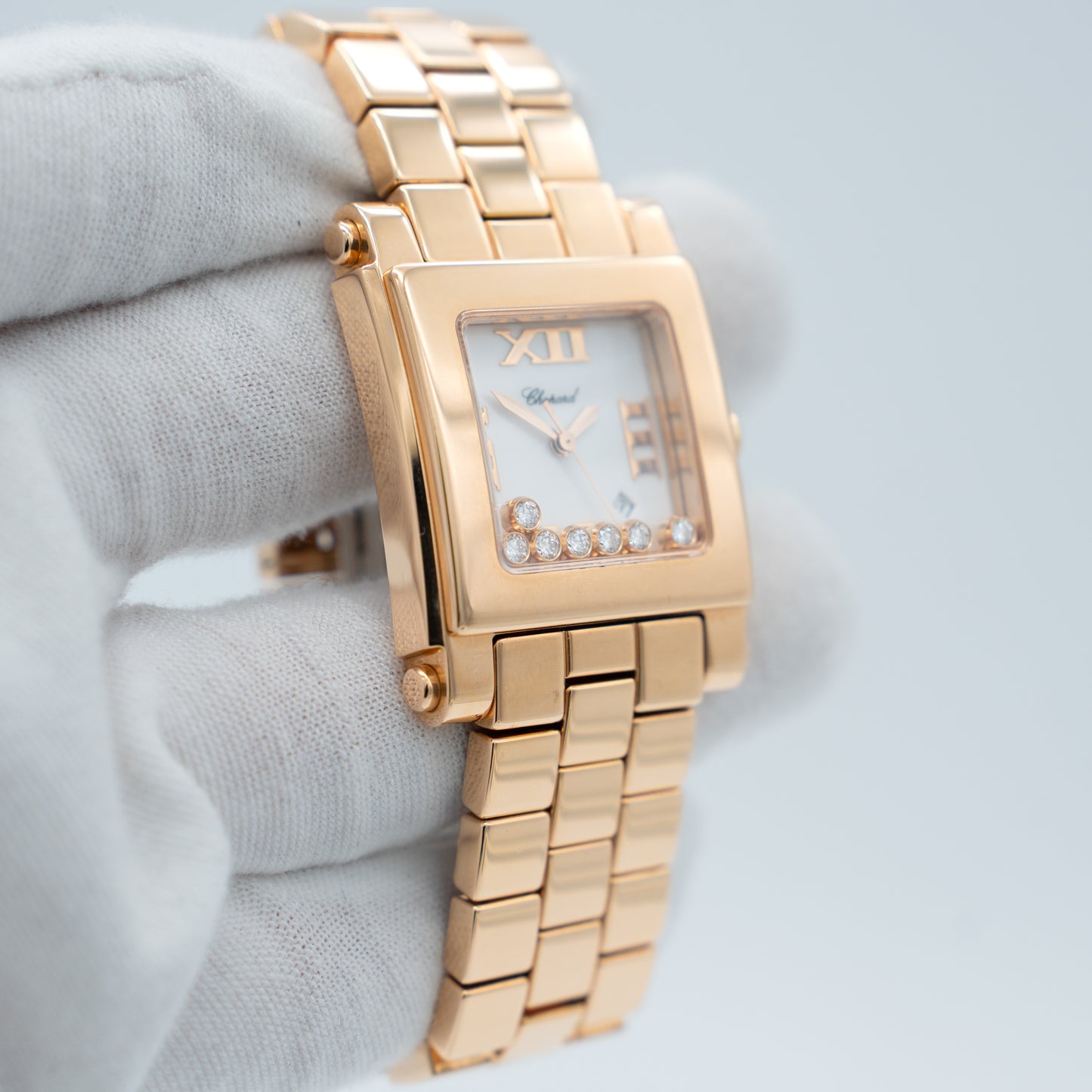 Chopard Happy Sport Square 275322-5001 Rose Gold Ladies Watch