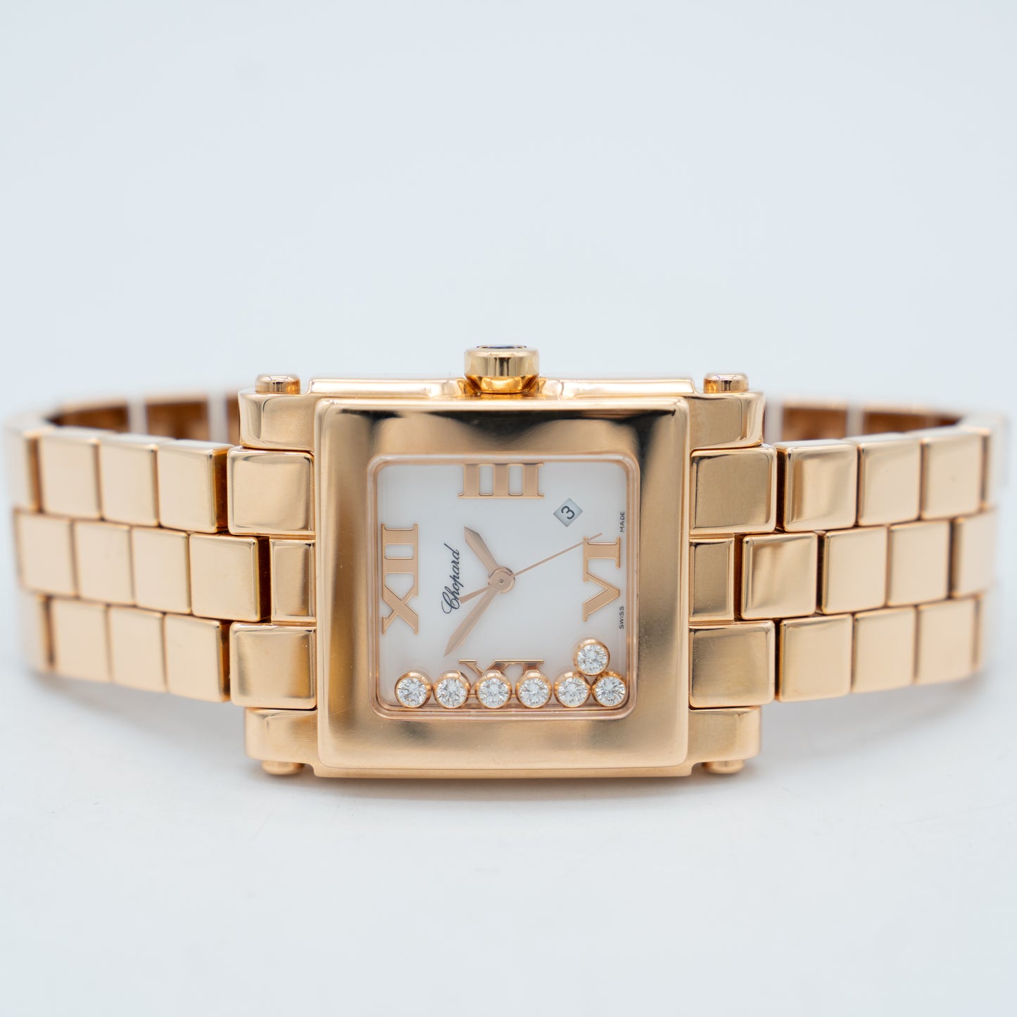 Chopard Happy Sport Square 275322-5001 Rose Gold Ladies Watch