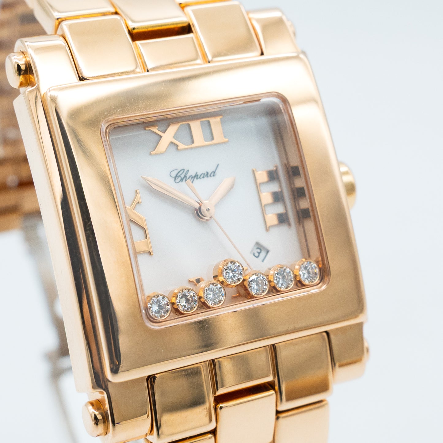 Chopard Happy Sport Square 275322-5001 Rose Gold Ladies Watch