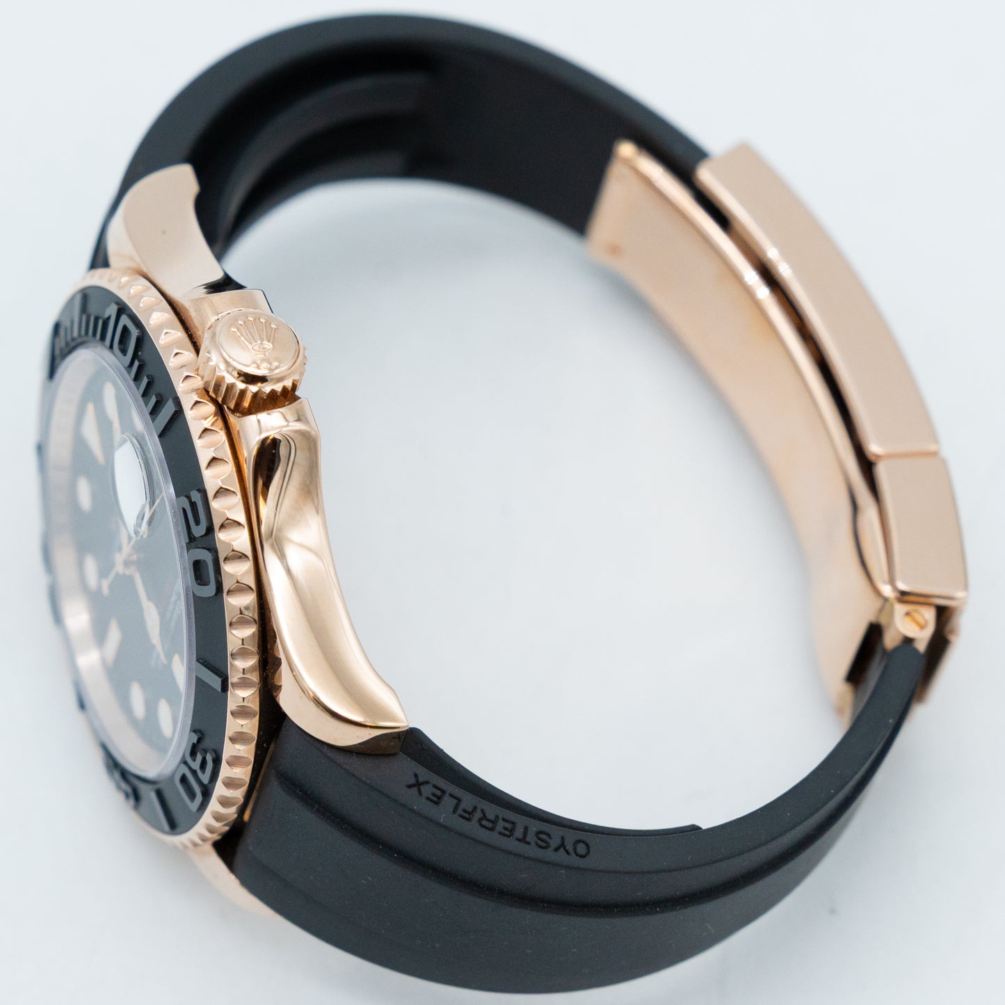 Rolex Yacht-Master 40mm 126655 BLACK 18K Rose Gold Oysterflex