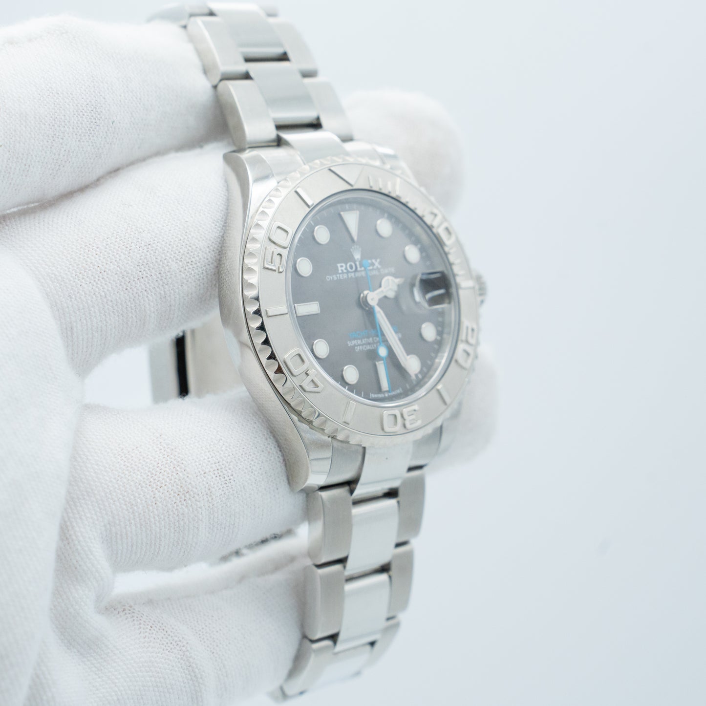 Rolex Yacht-Master Rhodium Dial Steel and Platinum Oyster 37 mm Watch 268622