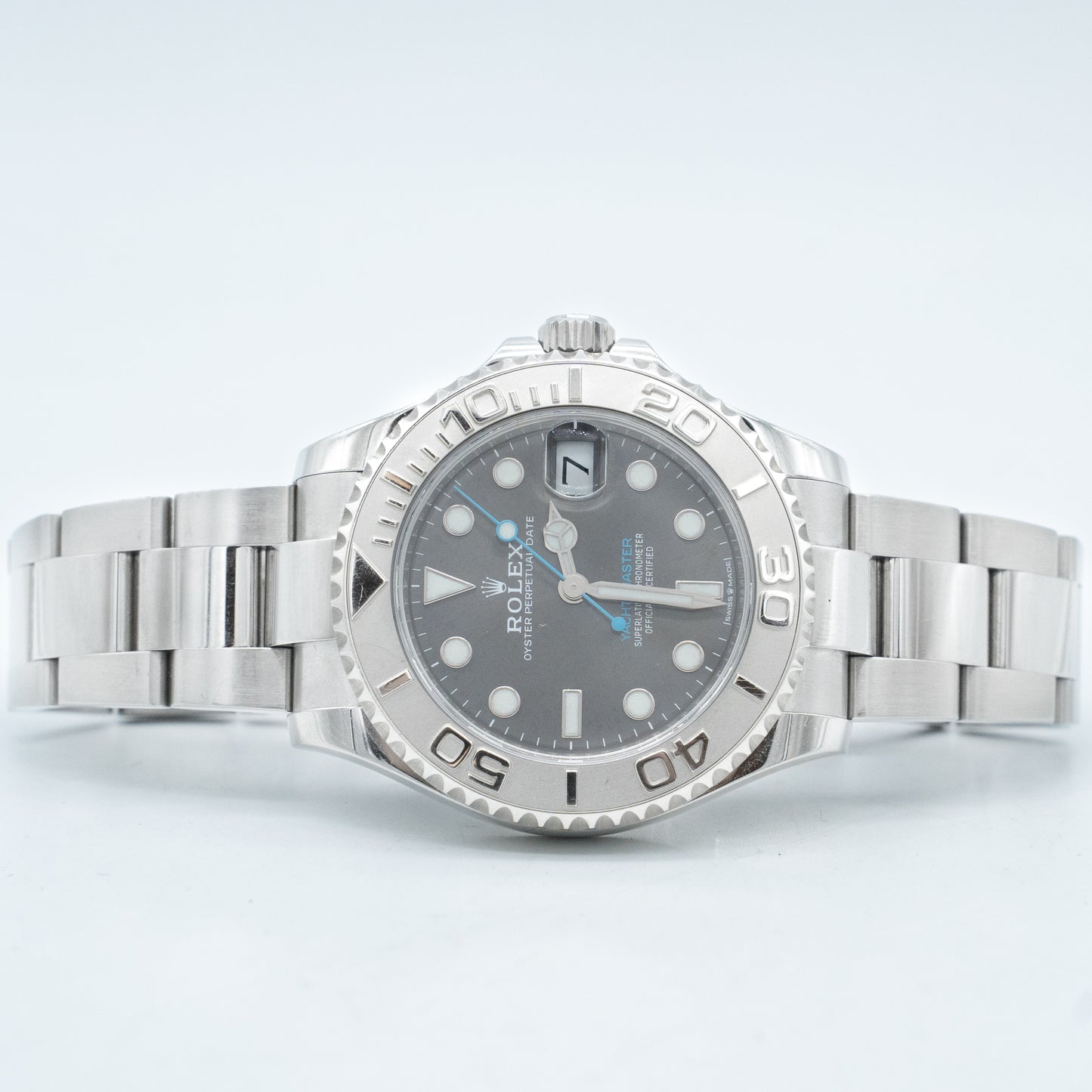 Rolex Yacht-Master Rhodium Dial Steel and Platinum Oyster 37 mm Watch 268622