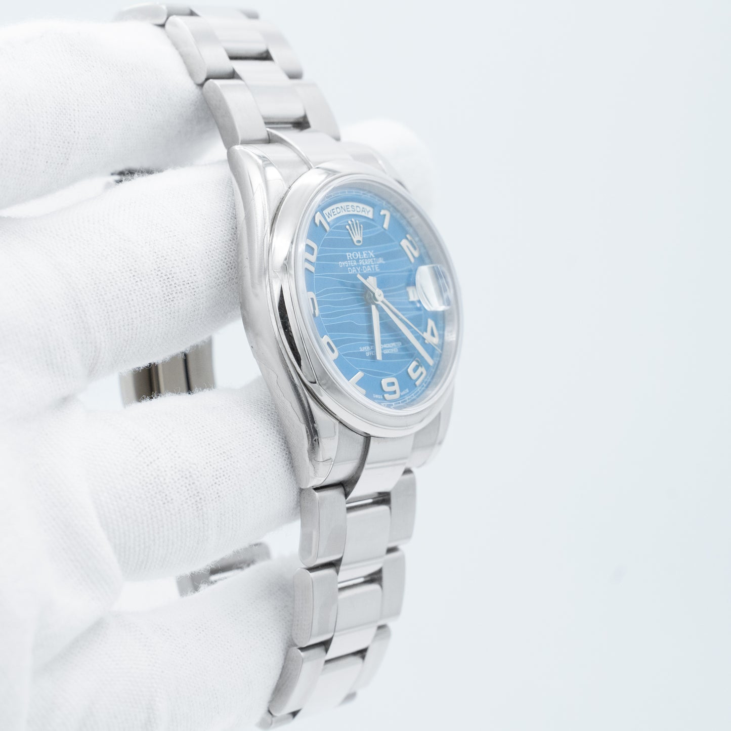 Rolex Day-Date 36 Blue Wave Dial 118209