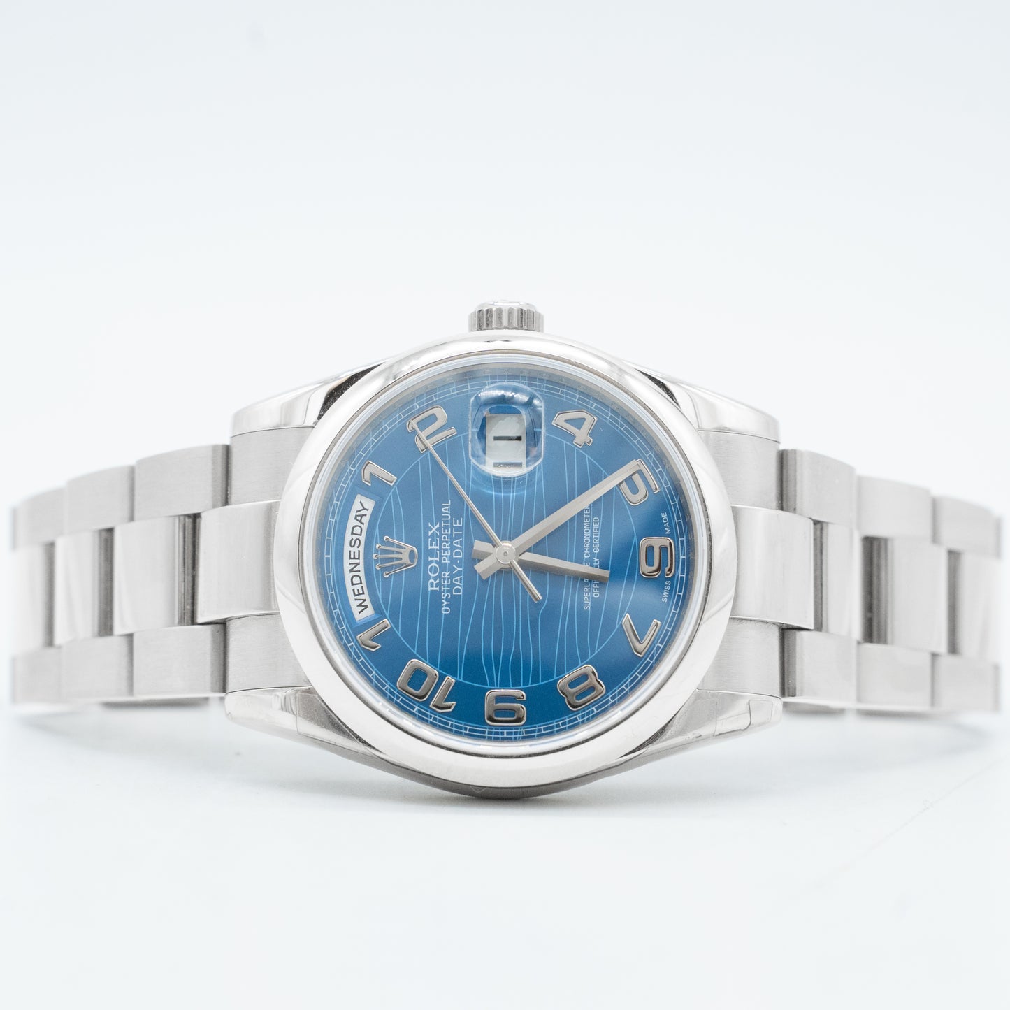 Rolex Day-Date 36 Blue Wave Dial 118209