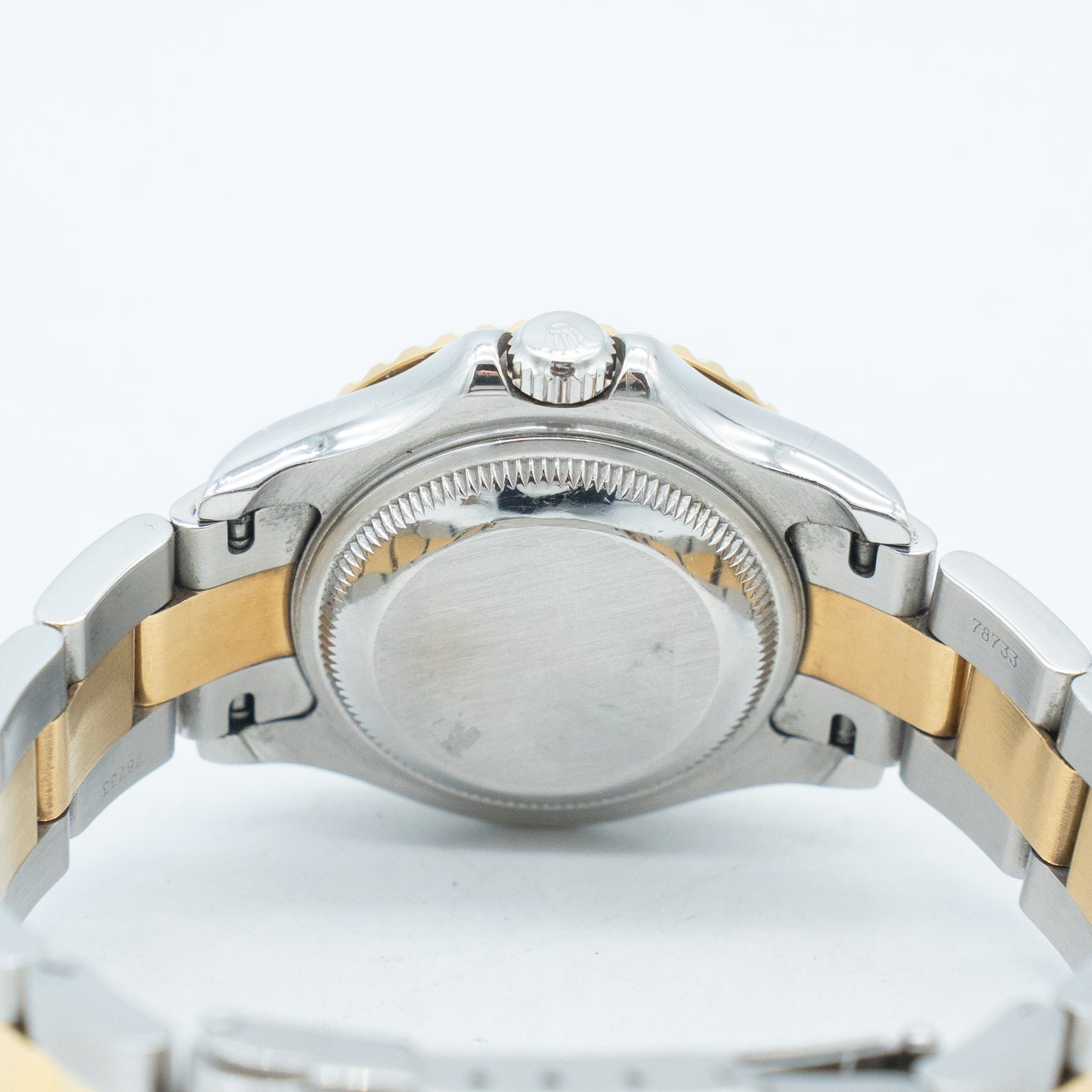 Rolex Ladies 18kt Gold Stainless YachtMaster Silver Dial 169623