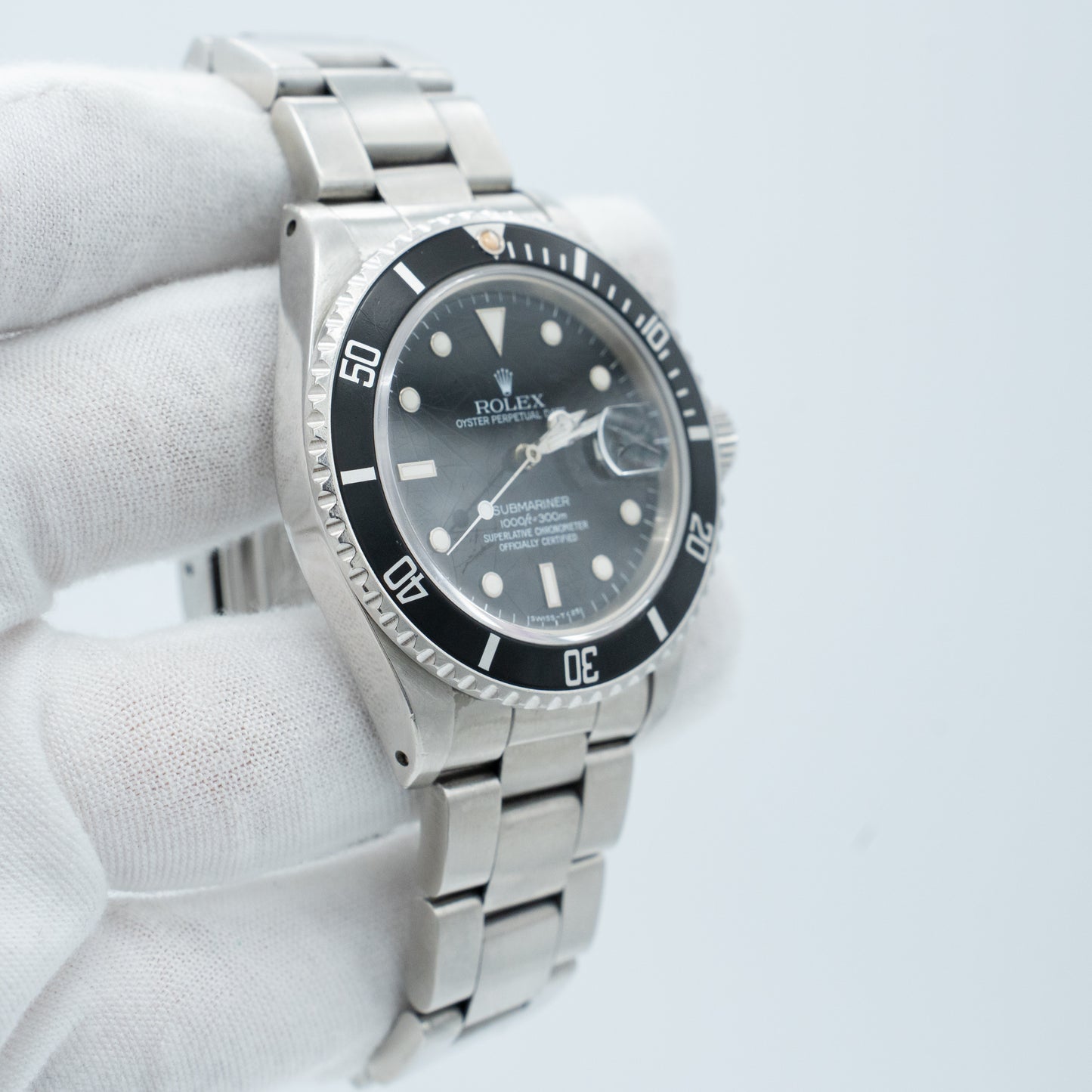 Rolex Submariner Date 16800 Spider Dial 40mm Steel Oyster Automatic Watch