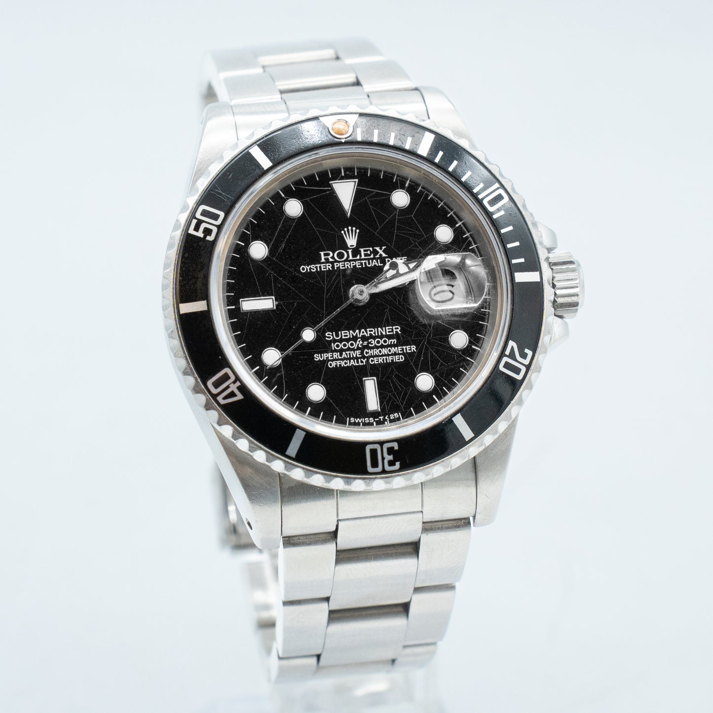 Rolex Submariner Date 16800 Spider Dial 40mm Steel Oyster Automatic Watch