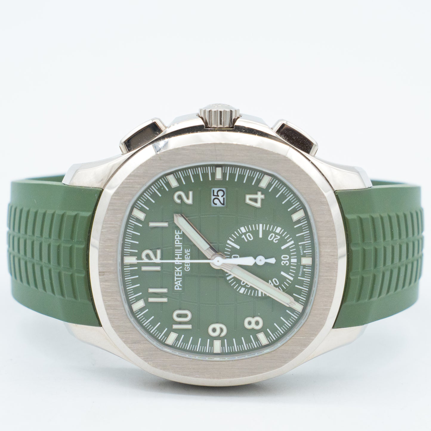 Patek Philippe Aquanaut 5968G-010 White Gold Khaki Green Dial