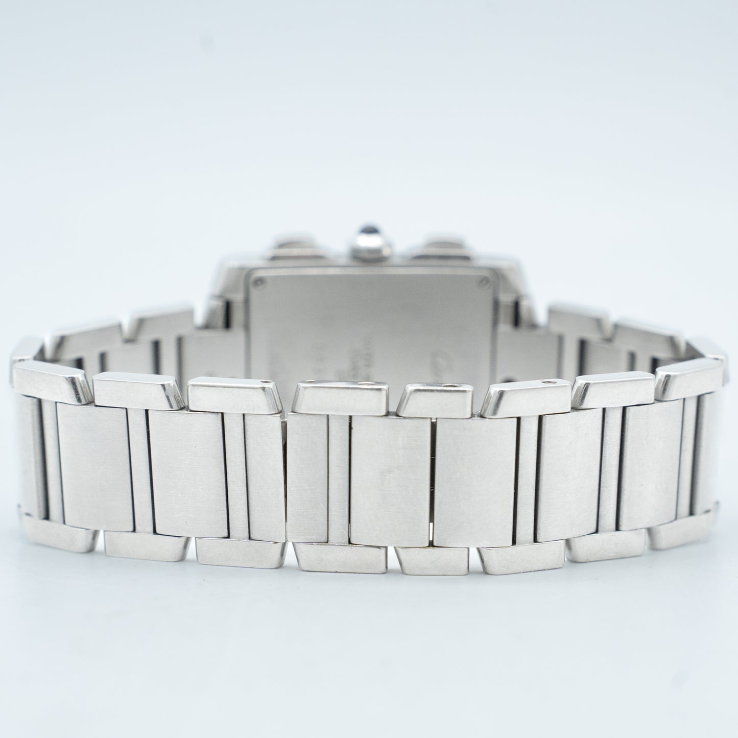 Cartier 28mm Tank Francaise Chronoflex Chronograph Quartz Watch 2303