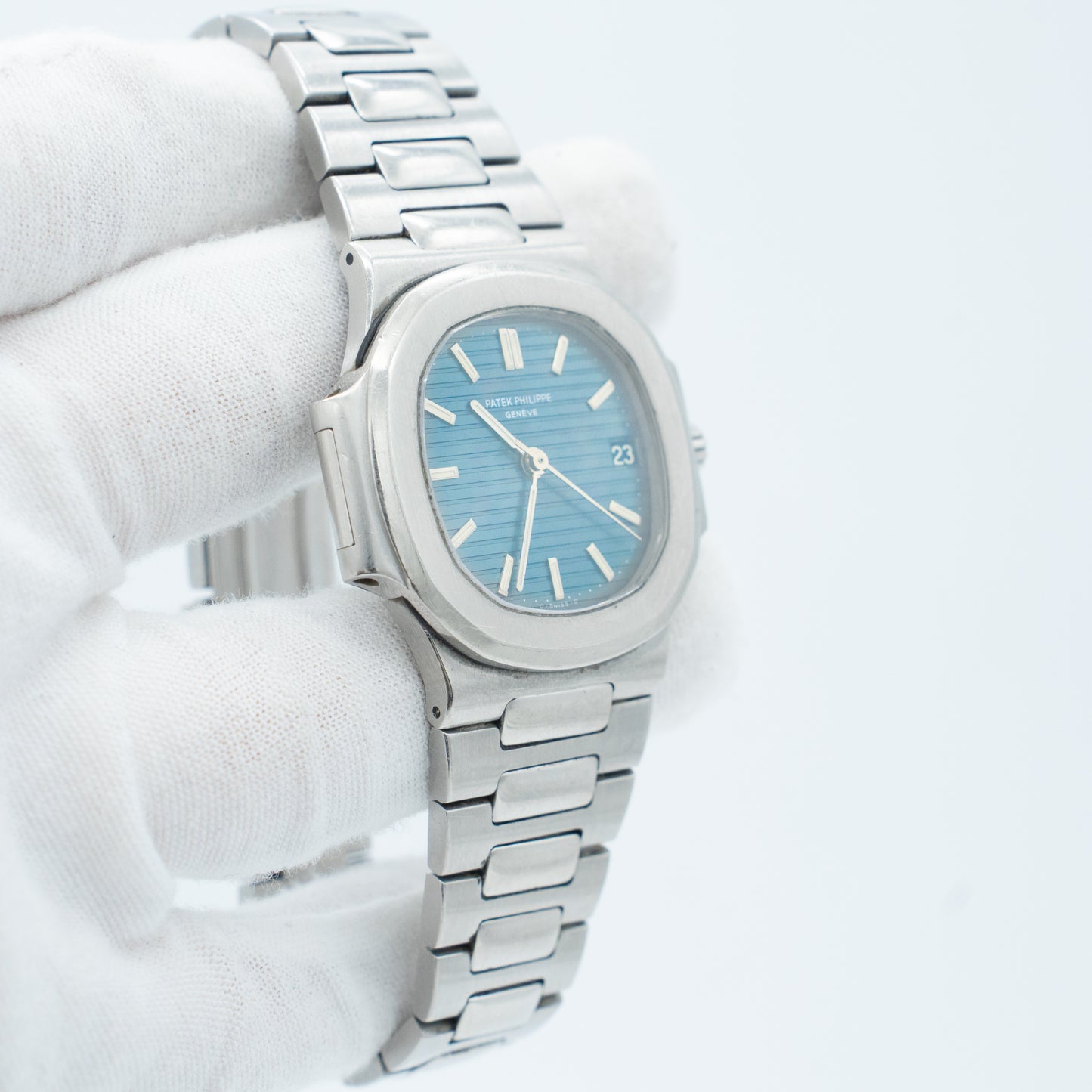 Patek Philippe 3800 Nautilus Stainless Steel Blue Dial Watch 3800A/001