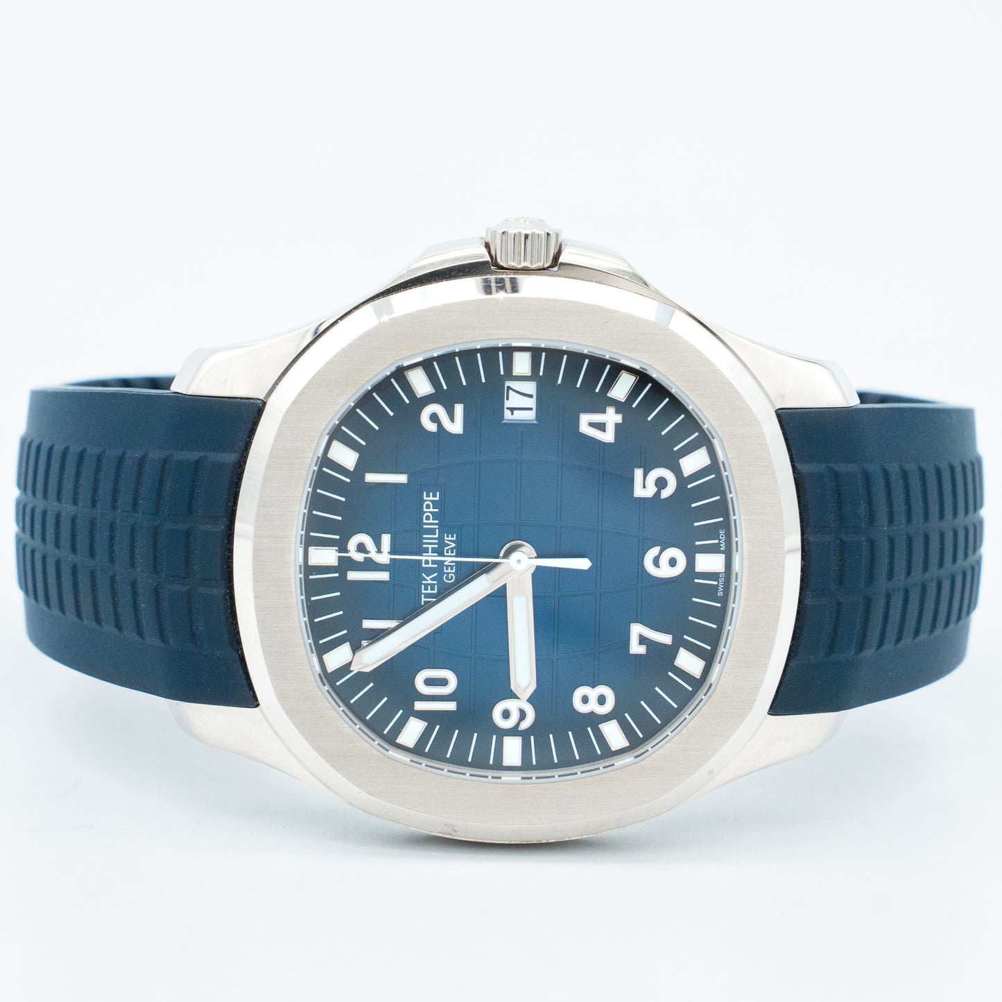 2025 Patek Philippe Aquanaut Travel Time White Gold Blue Dial 42mm 5168G-001 B&P