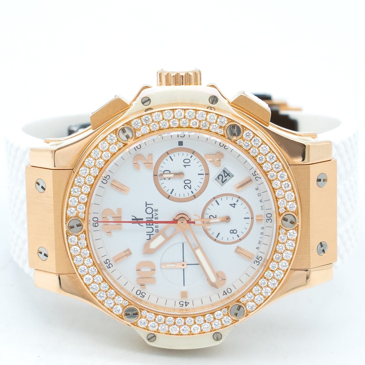HUBLOT Big Bang 44 mm Diamonds Automatic 301.PE.230.RW.114 White Dial