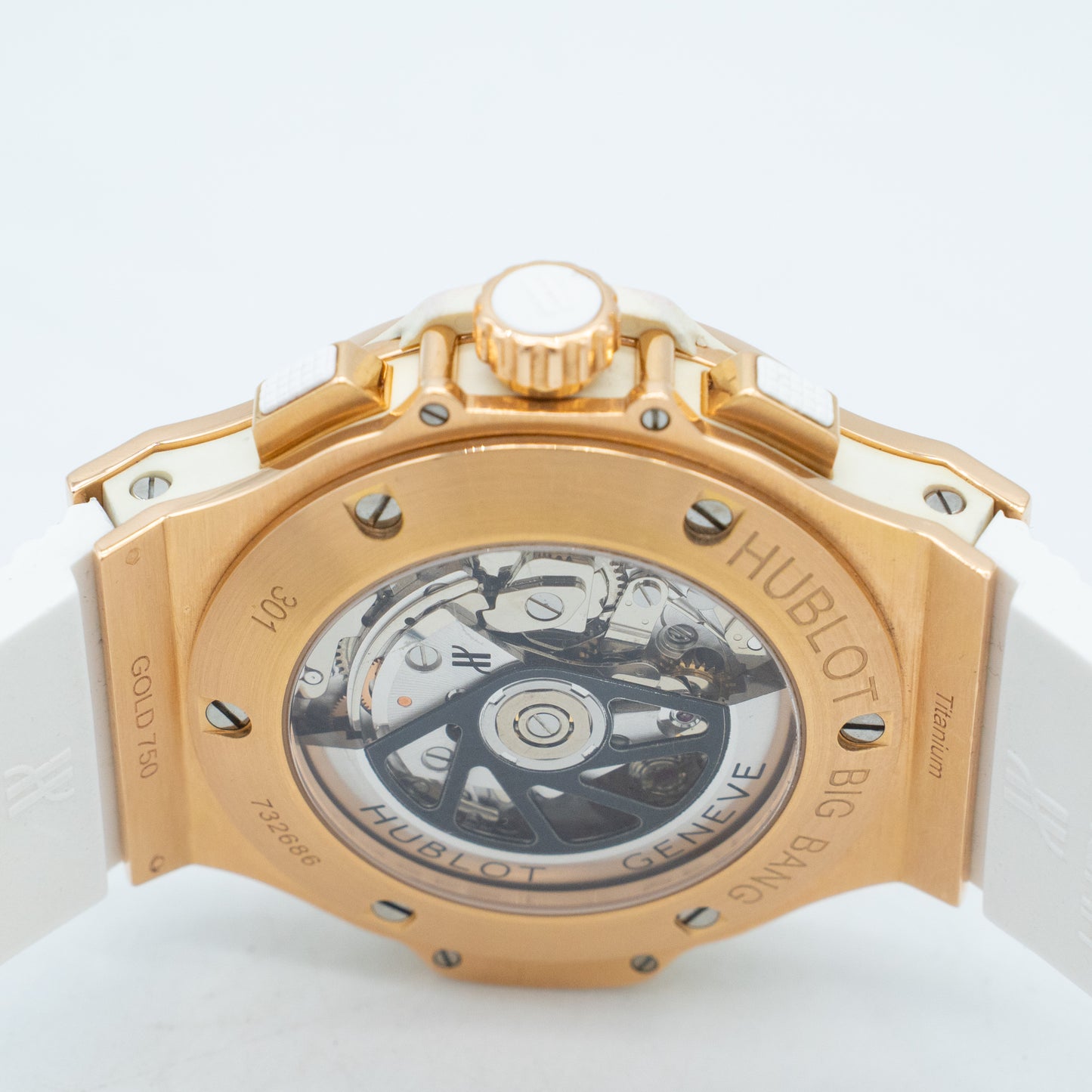 HUBLOT Big Bang 44 mm Diamonds Automatic 301.PE.230.RW.114 White Dial