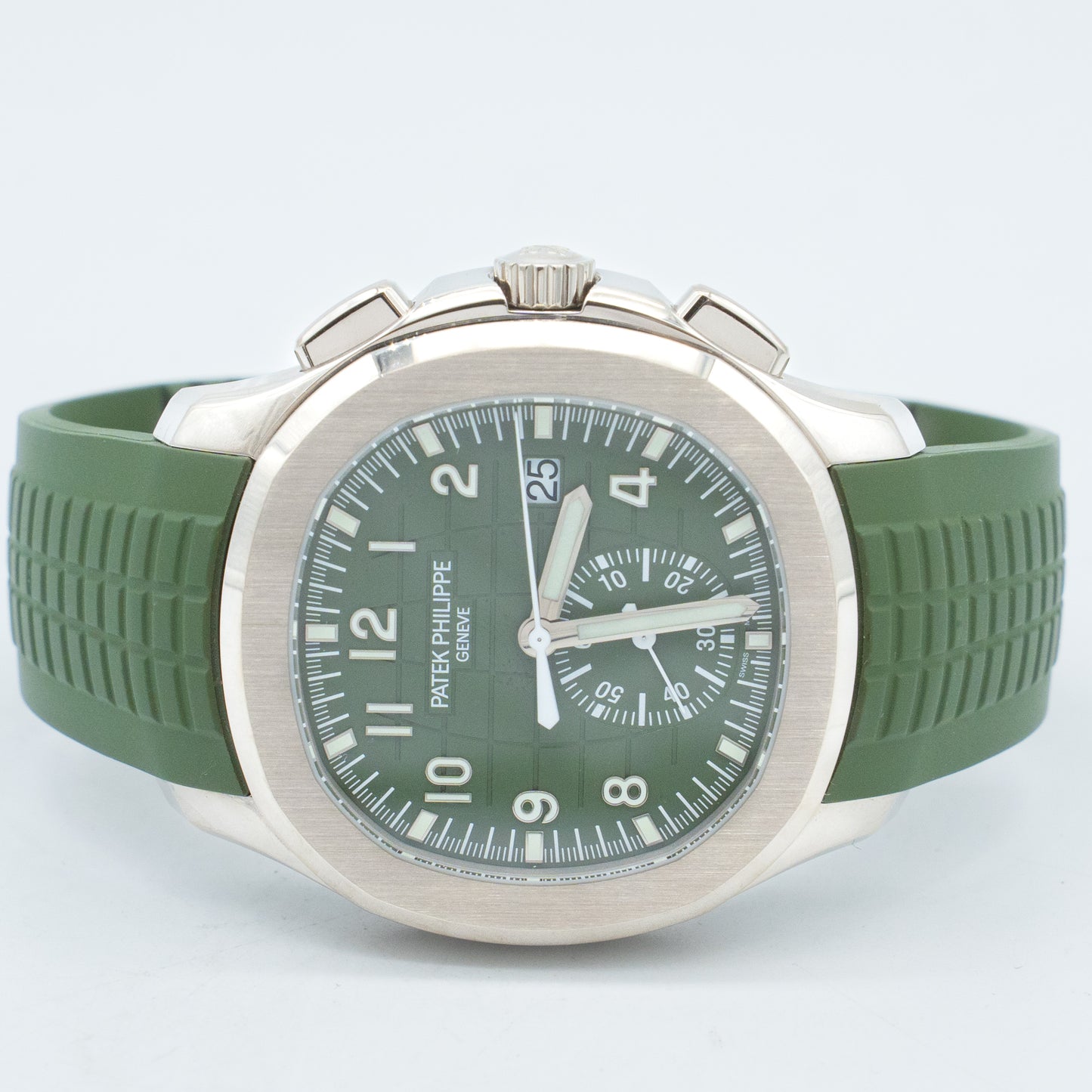 Patek Philippe Aquanaut 5968G-010 White Gold Khaki Green Dial
