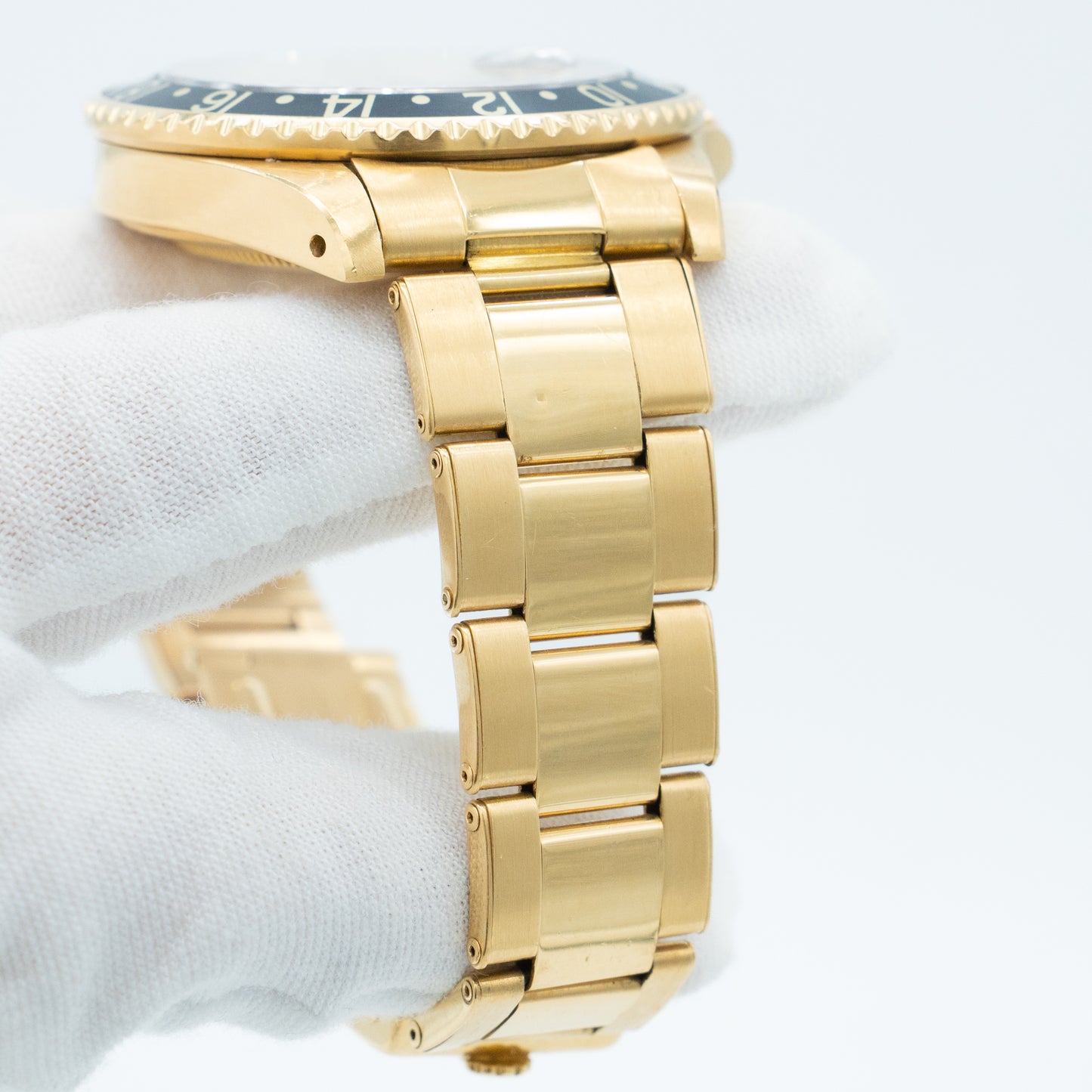 Rolex GMT-Master 16758 18k Yellow Gold Black Nipple Dial 40mm
