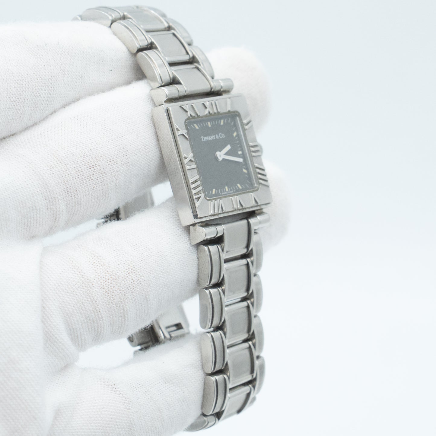 Tiffany & Co. Atlas Quartz Square Watch Stainless Steel