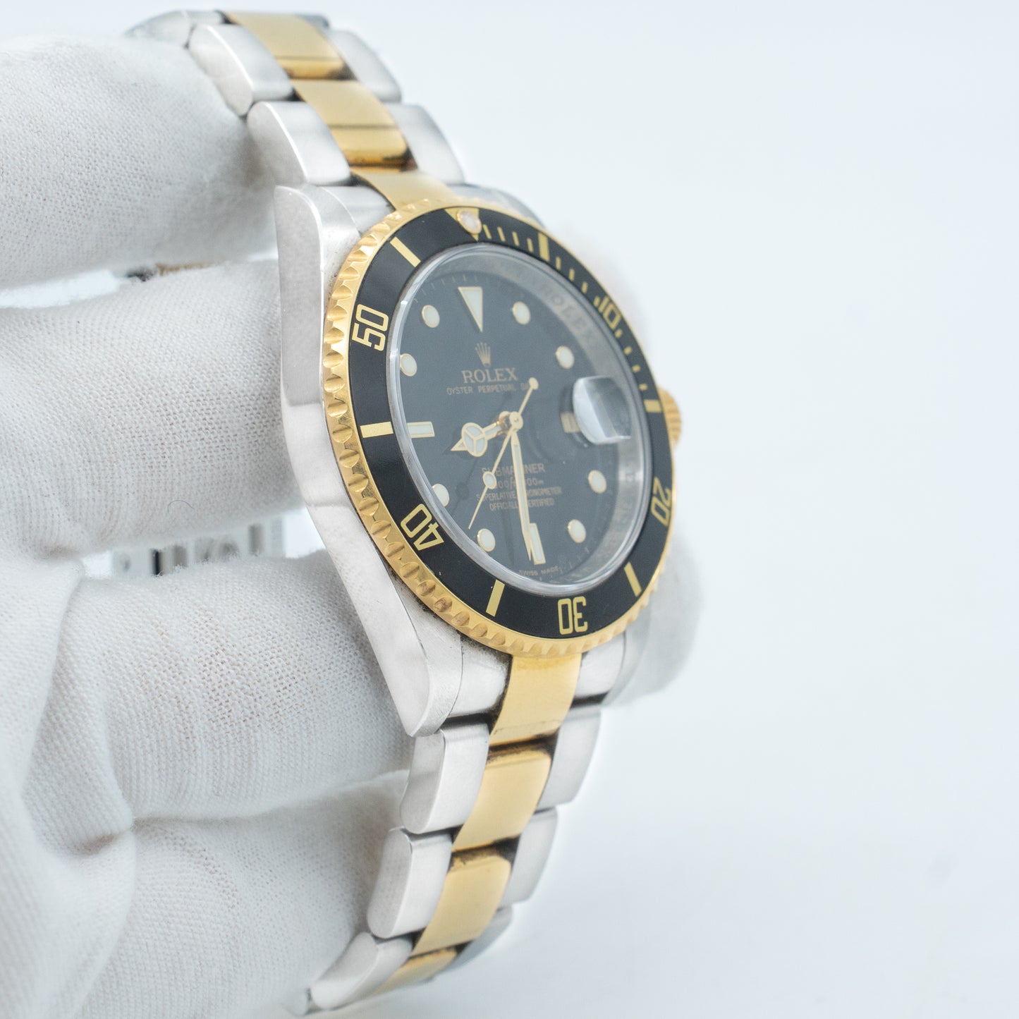 Rolex Submariner Date 40mm Blue Two-Tone 18K Yellow Gold Stainless 16613N