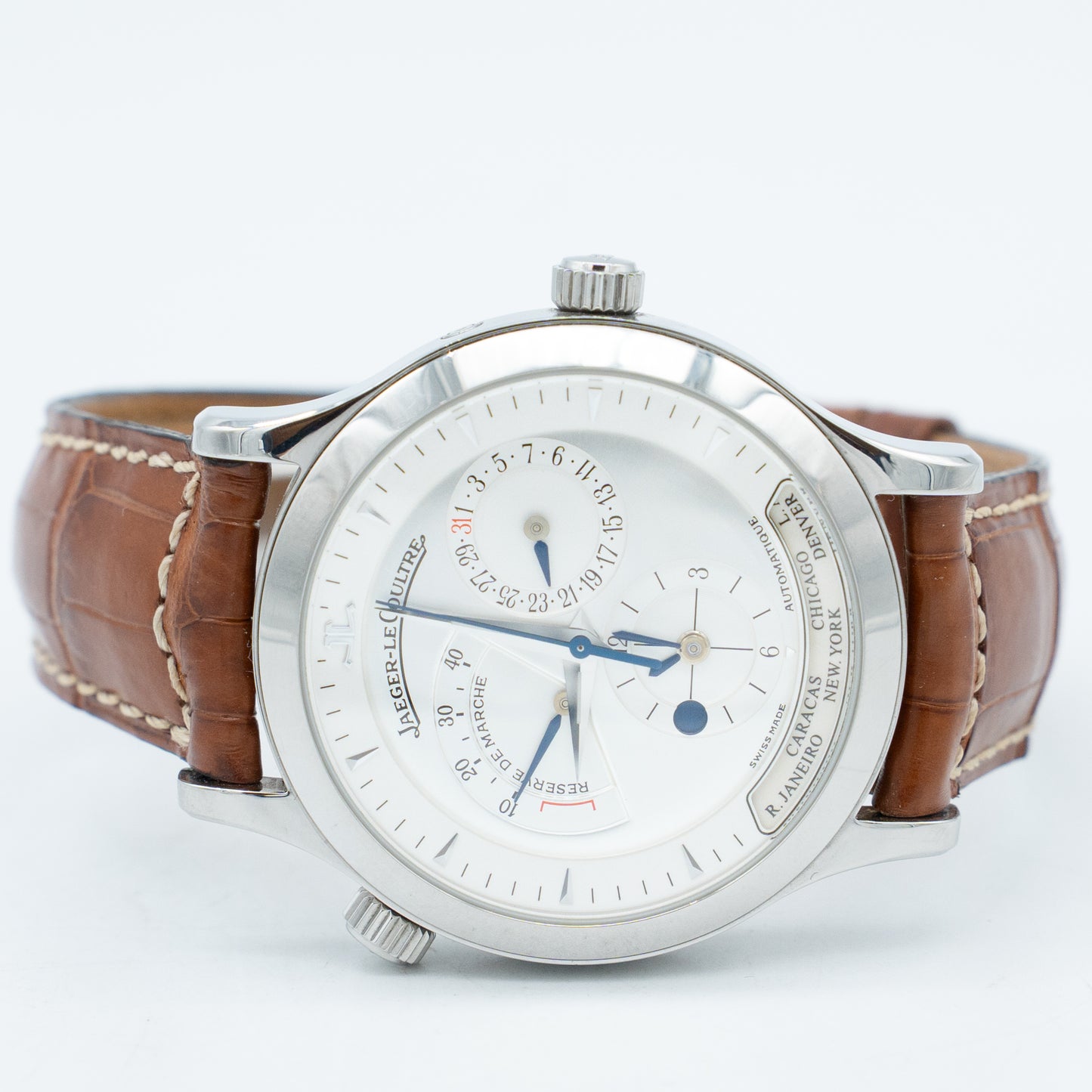 Jaeger LeCoultre Master Geographic Steel 142.8.92 with Ebay Authenticity Card
