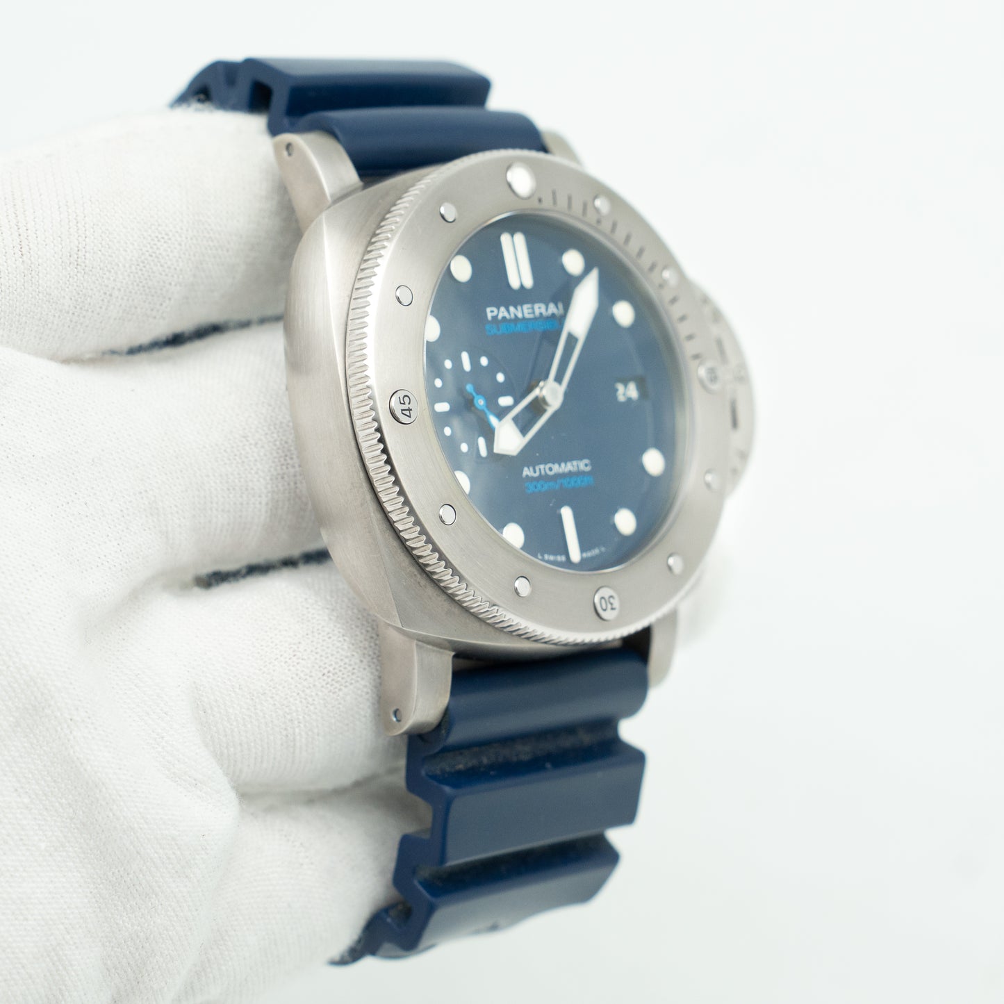 Panerai Submersible PAM00692 BMG-TECH Titanium Automatic Blue Dial Watch 47mm