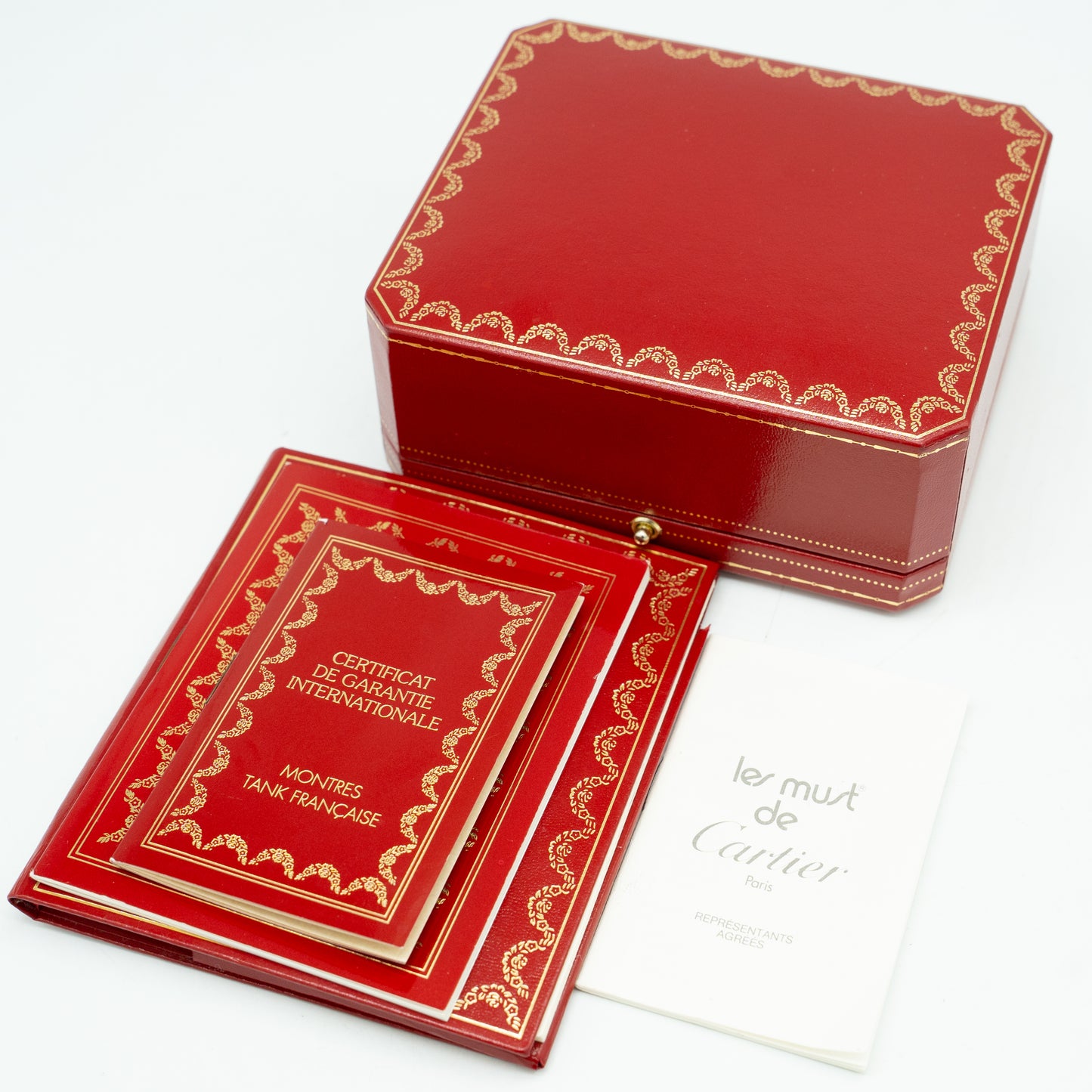 Cartier Tank Francaise W50002N2/1820 Yellow Gold Ladies Watch Box & Papers 1996