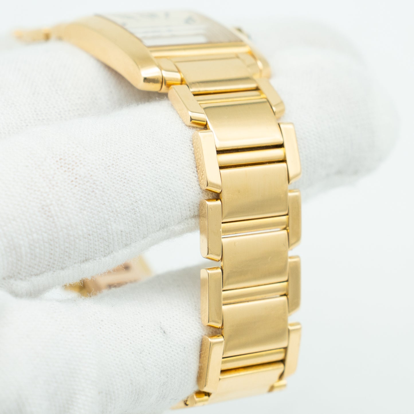 Cartier Tank Francaise W50002N2/1820 Yellow Gold Ladies Watch Box & Papers 1996