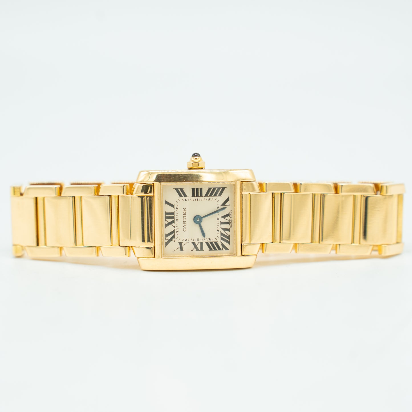 Cartier Tank Francaise W50002N2/1820 Yellow Gold Ladies Watch Box & Papers 1996