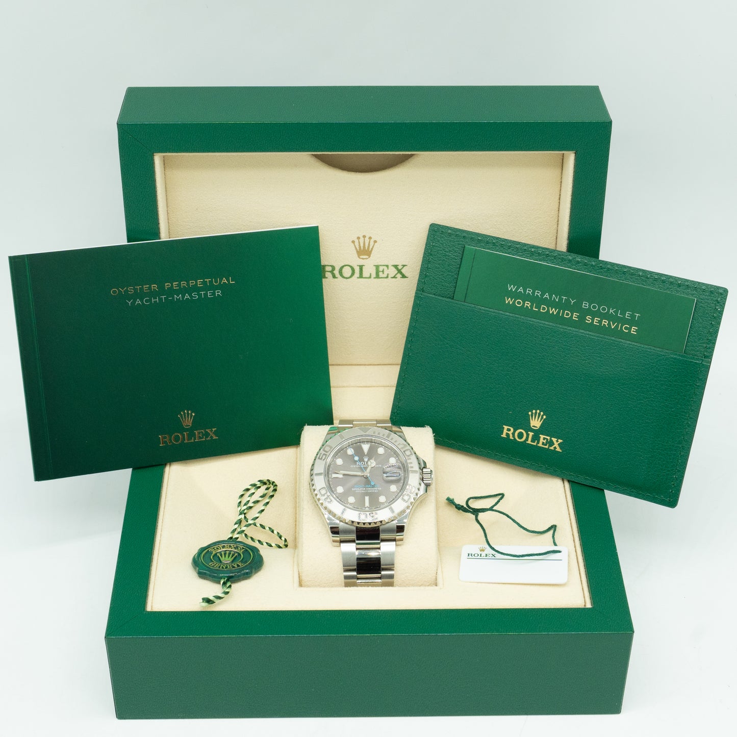 Rolex Yacht-Master 40mm 126622 Platinum Bezel Rhodium Dial Watch B&P 2022