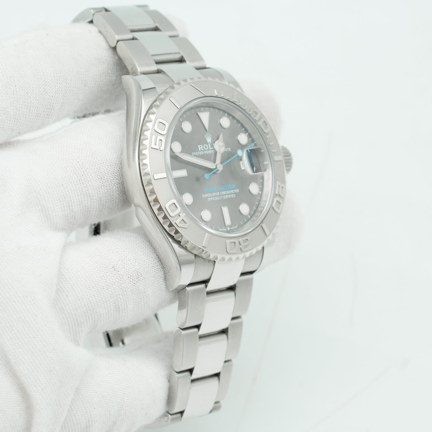 Rolex Yacht-Master 40mm 126622 Platinum Bezel Rhodium Dial Watch B&P 2022