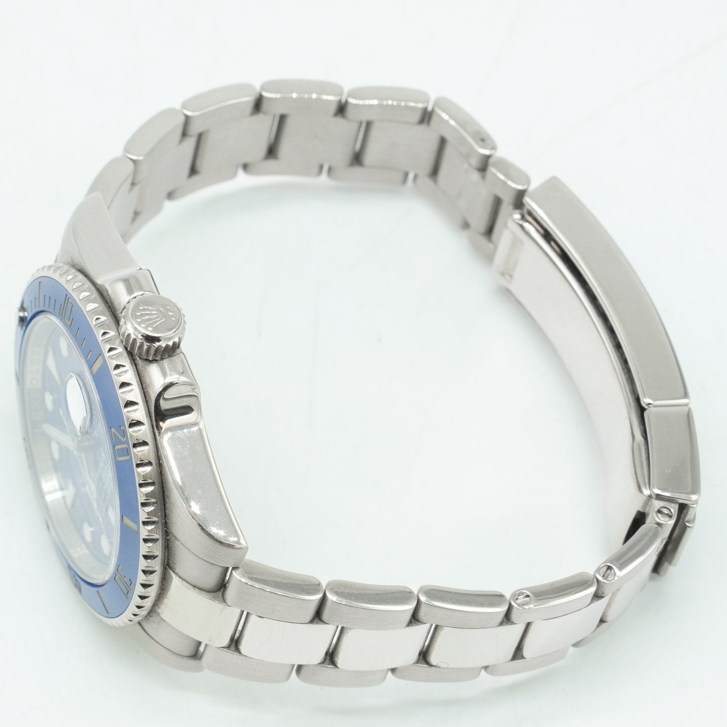 Rolex Submariner 'Smurf' 18kt White Gold Blue Ceramic 116619 2014 B&P