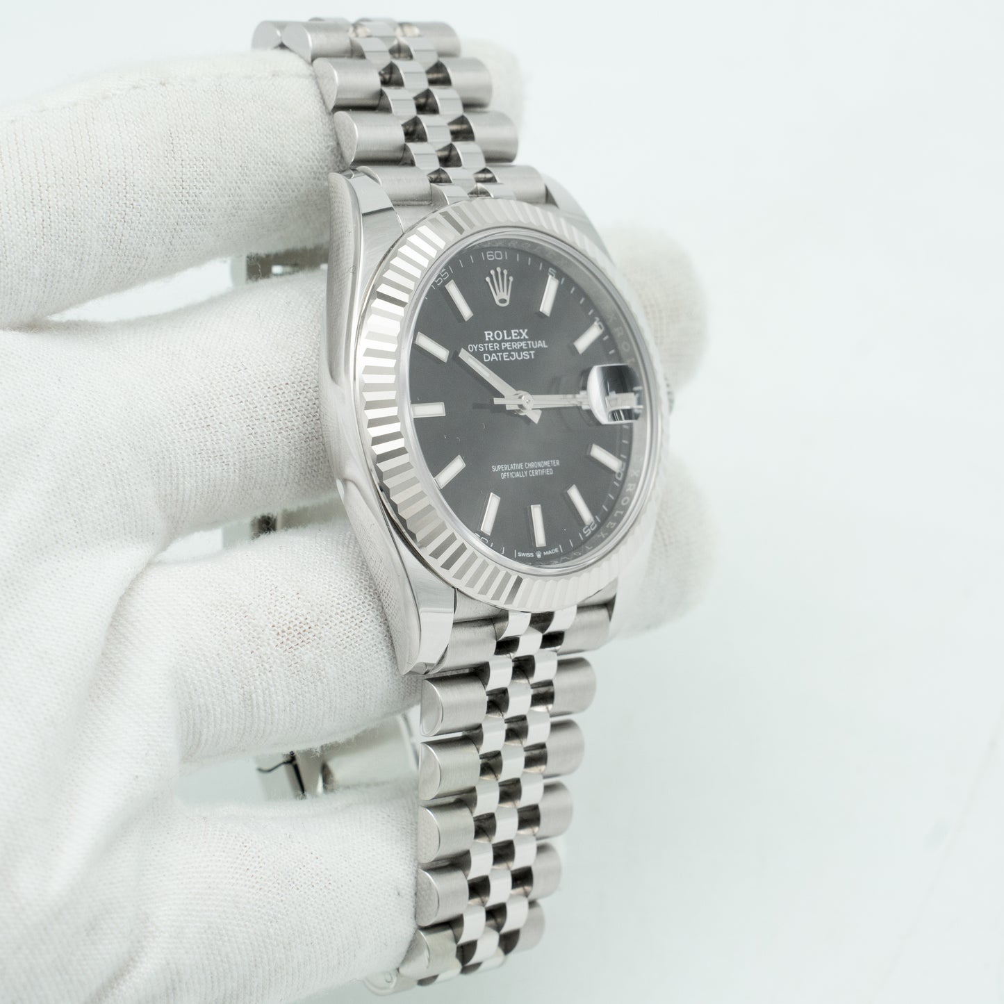 Rolex Datejust Black Dial 126334 Fluted Bezel Jubilee Bracelet 41MM 2021