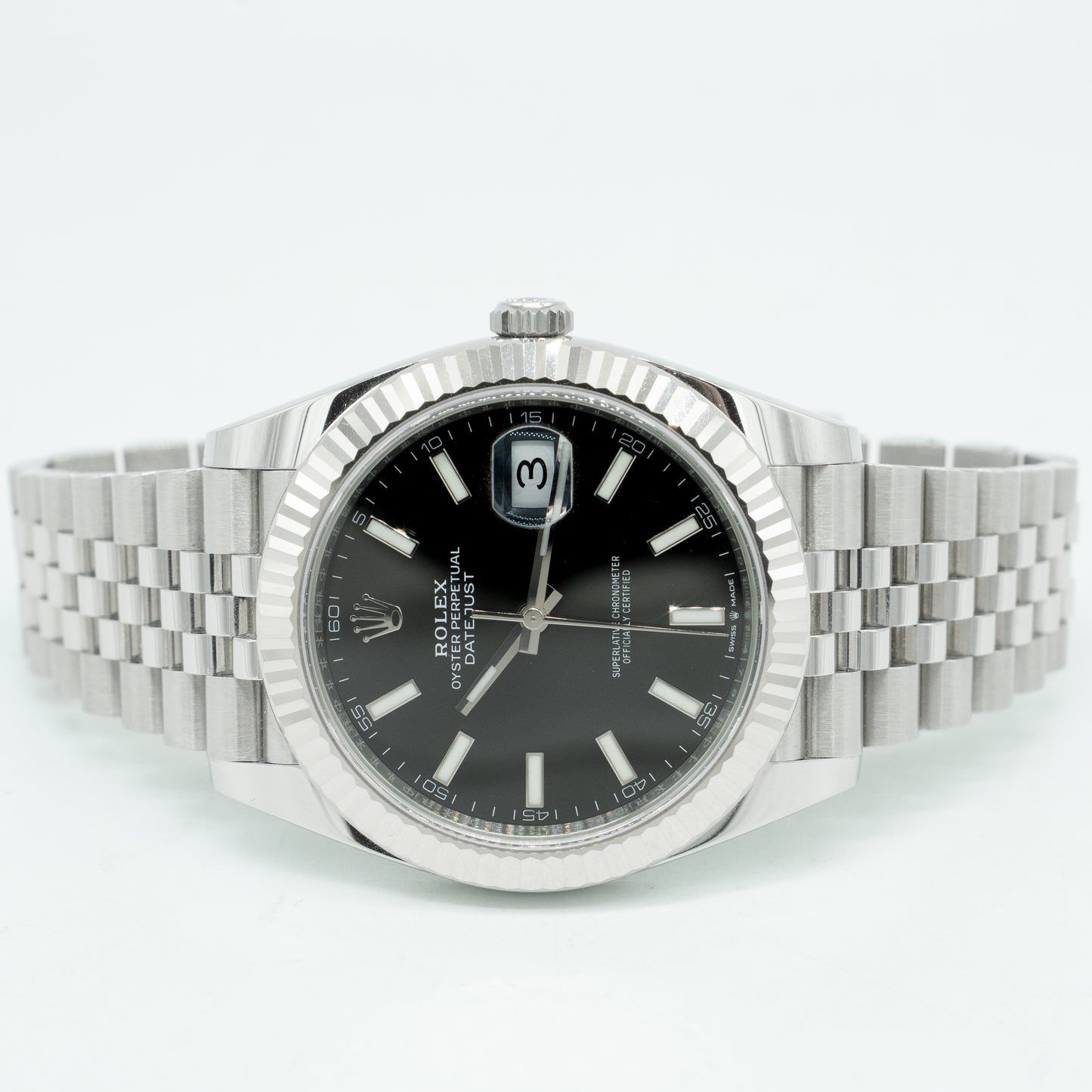 Rolex Datejust Black Dial 126334 Fluted Bezel Jubilee Bracelet 41MM 2021