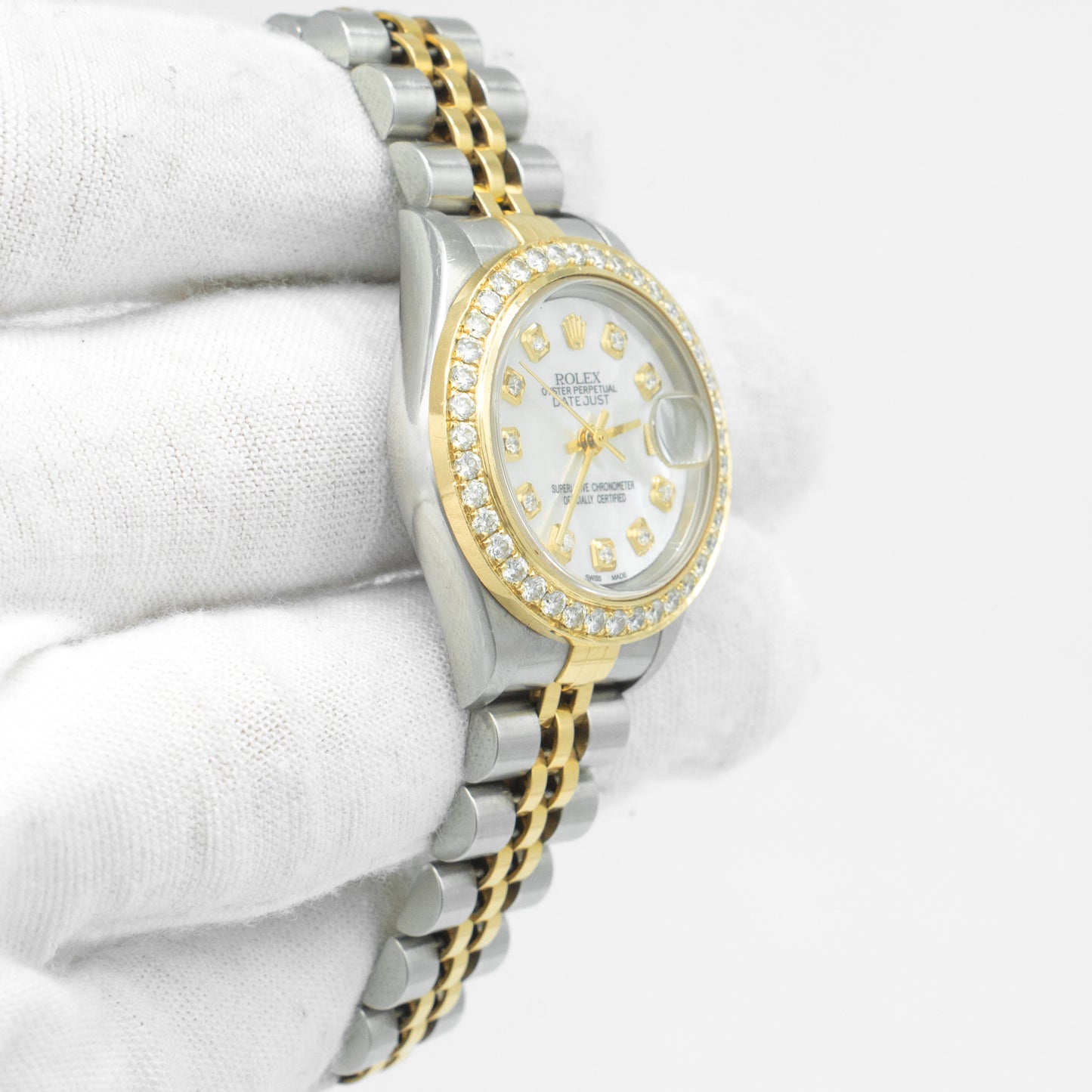 Rolex Datejust 79173 Diamond Two-Tone Jubilee Watch 26mm MOP Dial