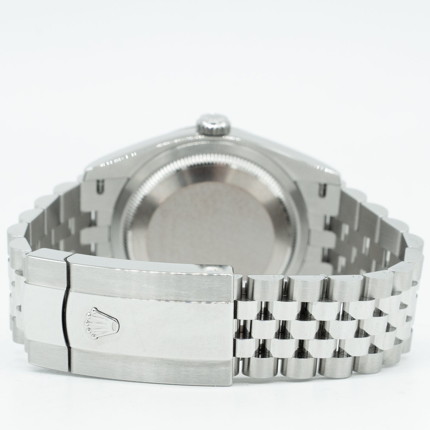 Rolex 126234 Steel Datejust 36 Fluted Bezel Wimbledon Rhodium Roman Dial Jubilee