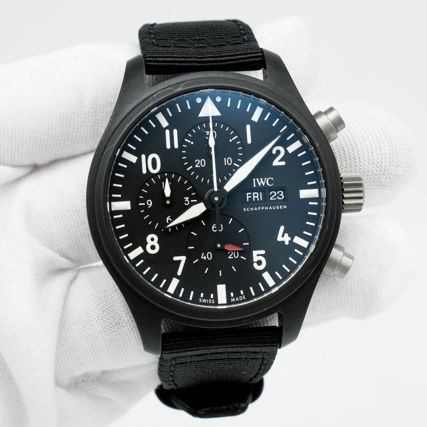 IWC Pilot Top Gun Chronograph IW389101 Automatic Black Dial Men's Watch 2021