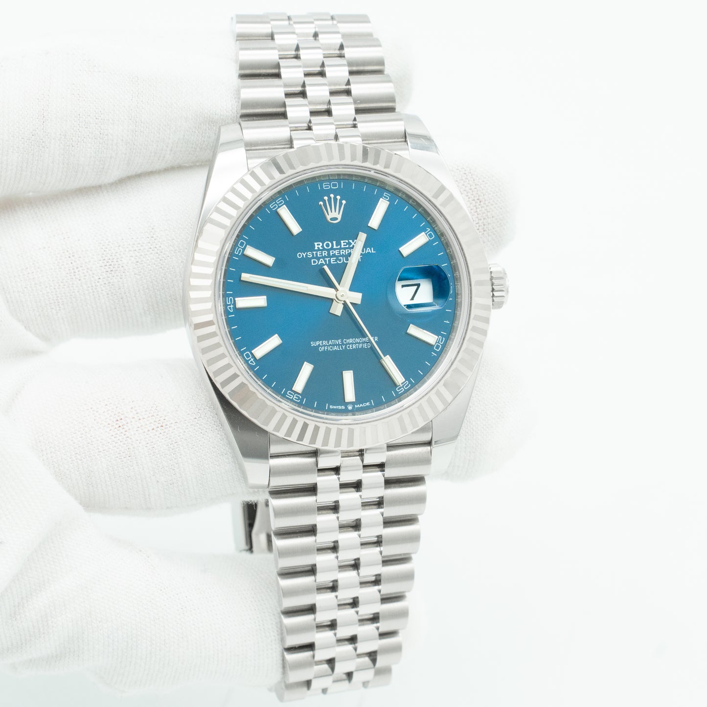Rolex Datejust Blue Dial 126334 Fluted Bezel Jubilee Bracelet 41MM 2022