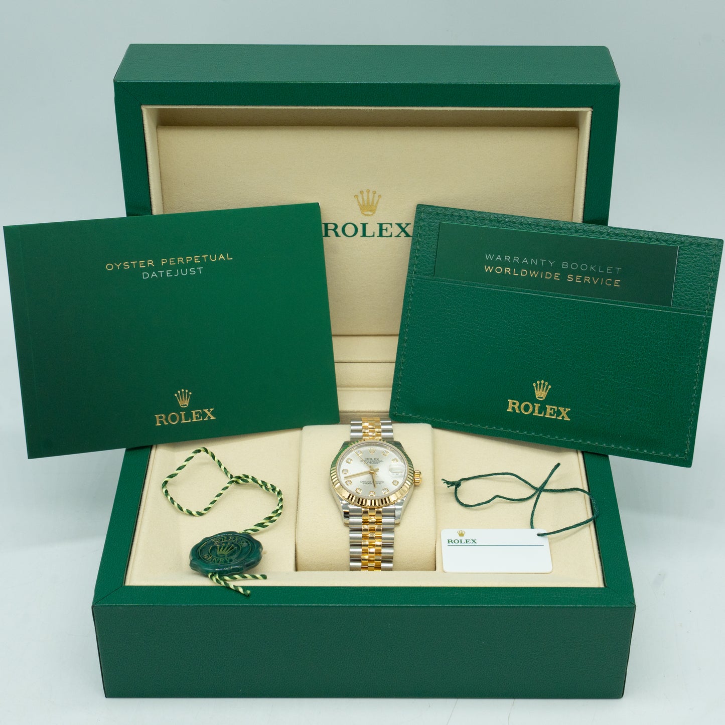 Rolex Datejust 31 Silver Diamond Dial Jubilee 278273 Full Set 2025