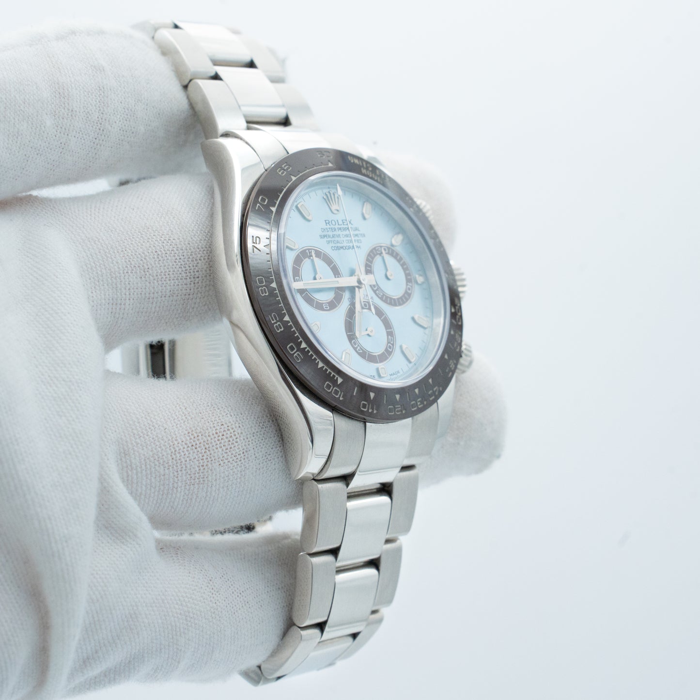 Rolex Daytona 116506 Platinum Glacier Blue dial 40mm Original Box