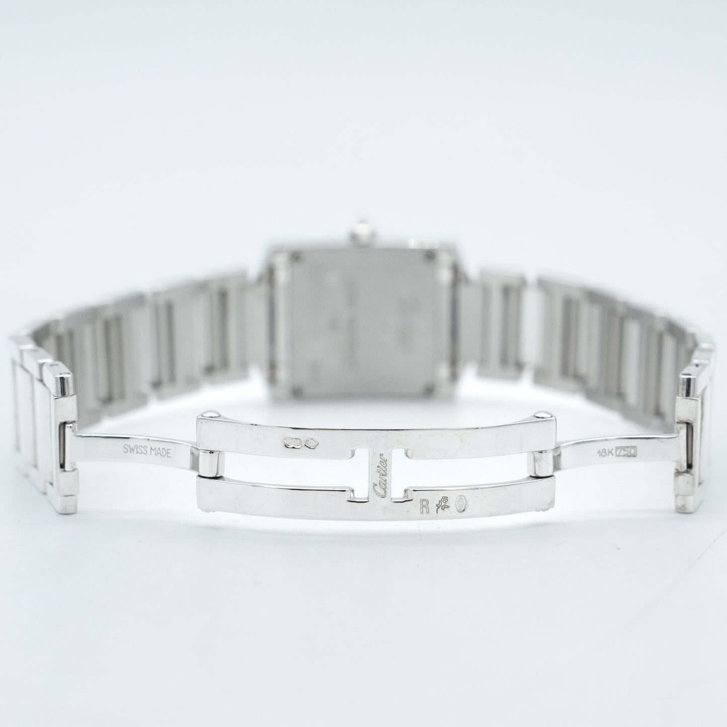 Cartier Tank Francaise 18k White Gold & Factory Diamonds Quartz Watch 2403