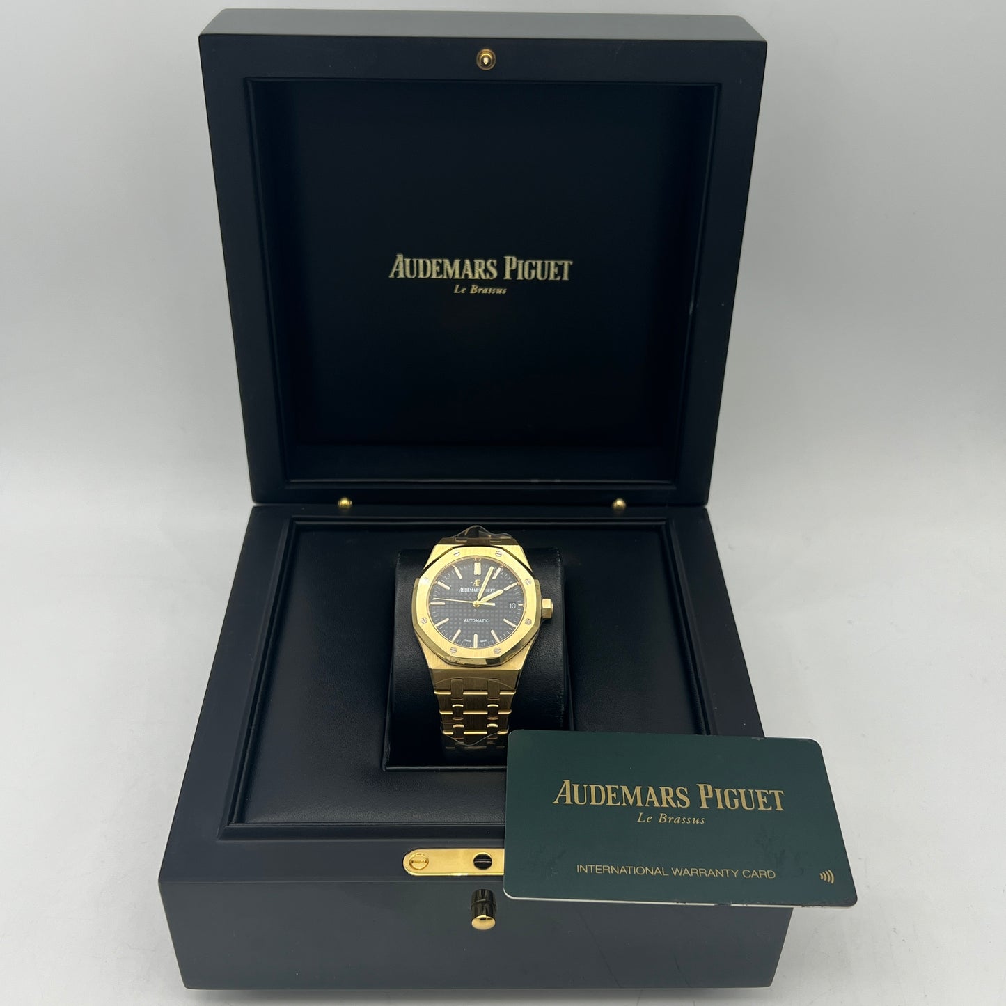 Audemars Piguet Royal Oak 15450BA Blue Dial 18K Yellow Gold